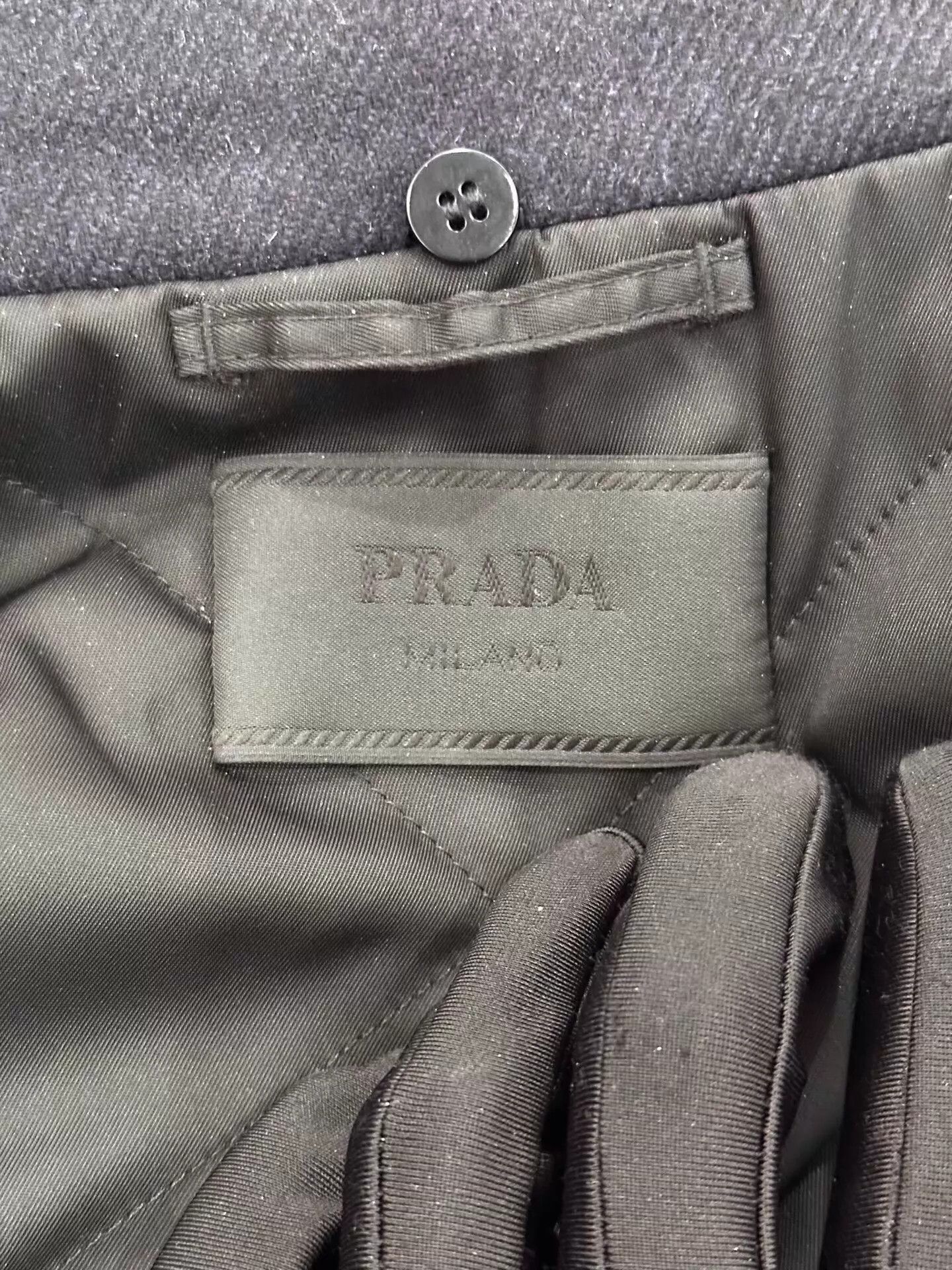 Prada Prada Men's Navy Blue Wool Zip Jacket Size 56 Size US XL / EU 56 / 4 - 5 Thumbnail