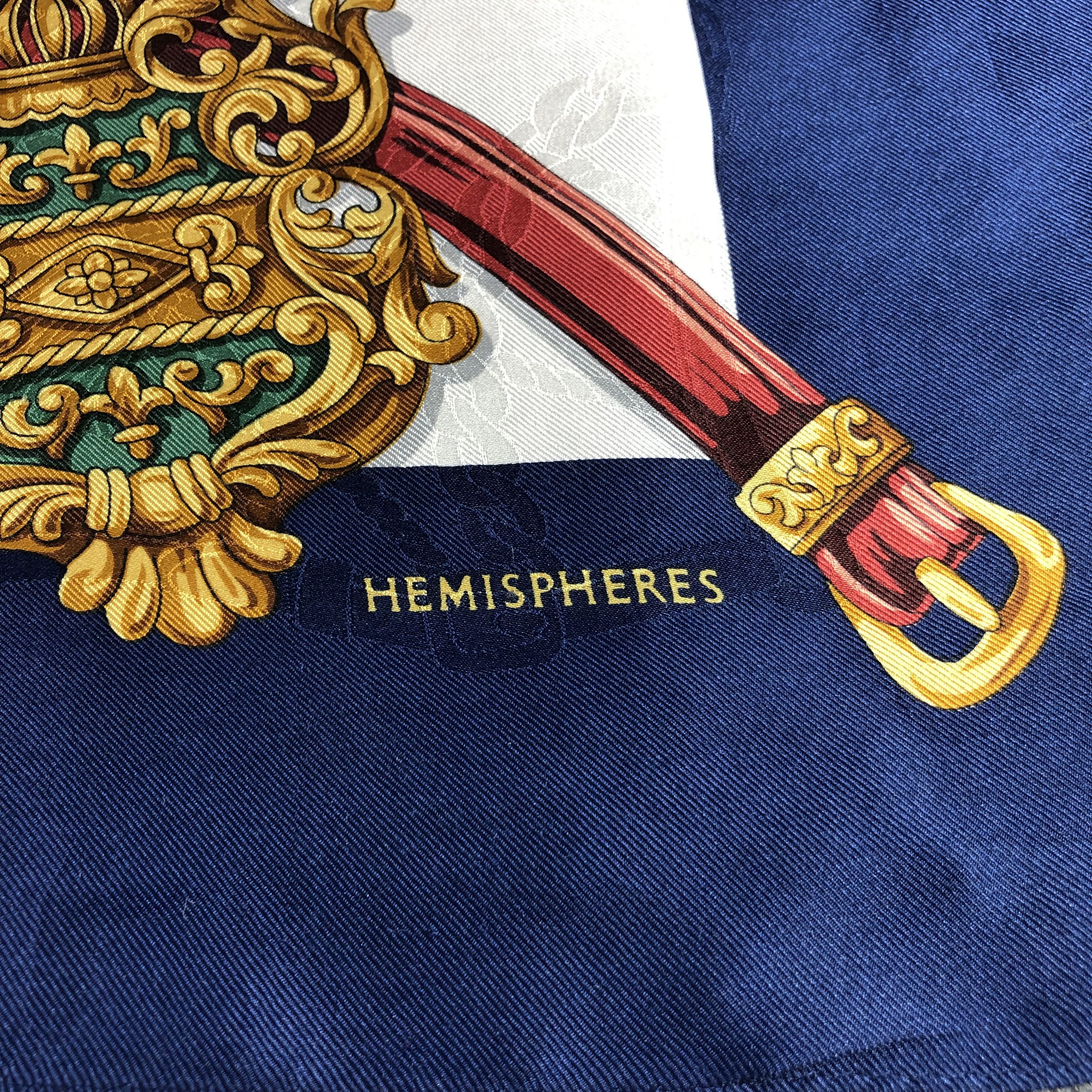 Japanese Brand Hemispheres Luxury Silk Scarf M881 Size ONE SIZE - 3 Thumbnail