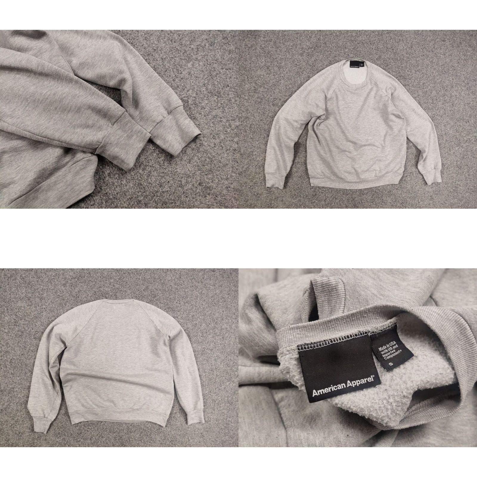 American Apparel American Apparel Vintage Sweatshirt Gray Crew Neck S Mens Gray Cotton Fleece USA 60 cm 70 cm 54 cm Pullover Crew Neck Sweatshirt Size US S / EU 44-46 / 1 - 8 Thumbnail