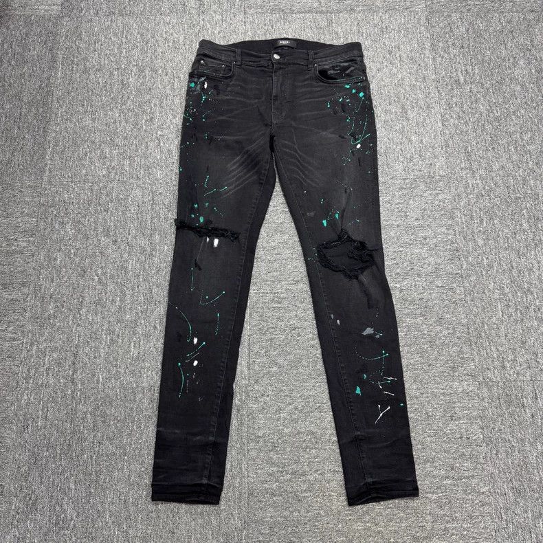Amiri Amiri Black splashed ink jeans 2501-Nextarrow Size US 34 / EU 50 - 3 Thumbnail