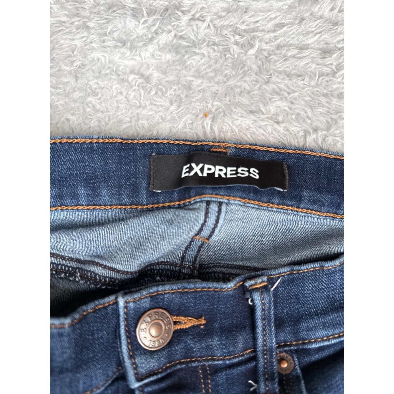 Express Express Jeans Womens Jeans 6P Blue Denim Skinny Cotton Blend Legging Mid Rise 28x26 Womens Size 28" / US 6 / IT 42 - 6 Thumbnail