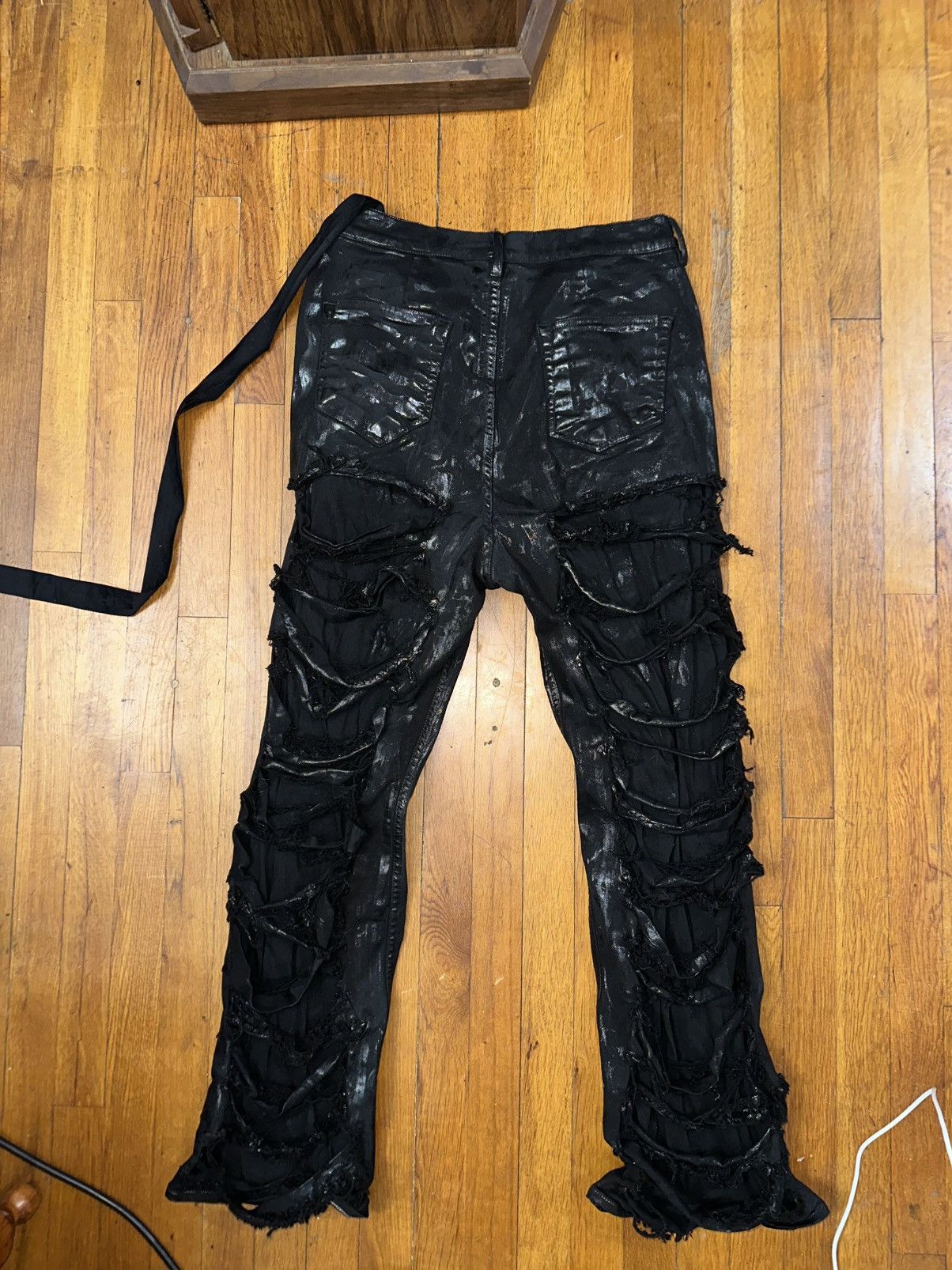 Rick Owens Drkshdw Rick Owens FW23 Luxor GETH CUT DISTRESSED SBFLS JEANS Size US 33 - 12 Thumbnail