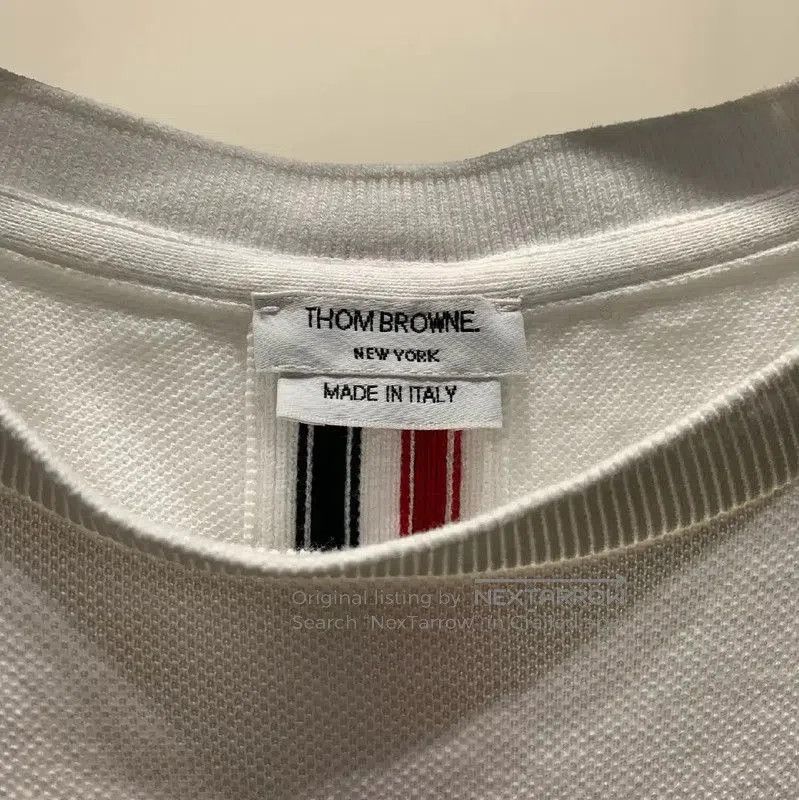 Thom Browne Thom Browne White Cotton Men's T-Shirt . Size US XXL / EU 58 / 5 - 3 Thumbnail