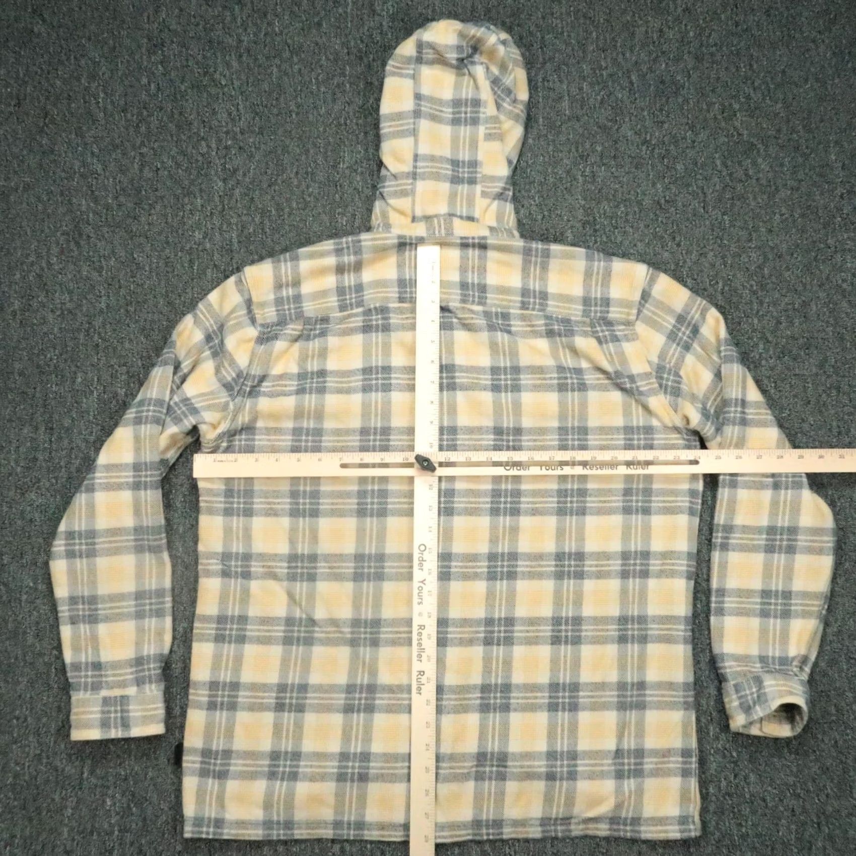 Patagonia Patagonia Hoodie Mens L Beige Plaid Flannel Hooded Pocket Long Sleeve Pullover Button Camisole? Size US L / EU 52-54 / 3 - 5 Thumbnail
