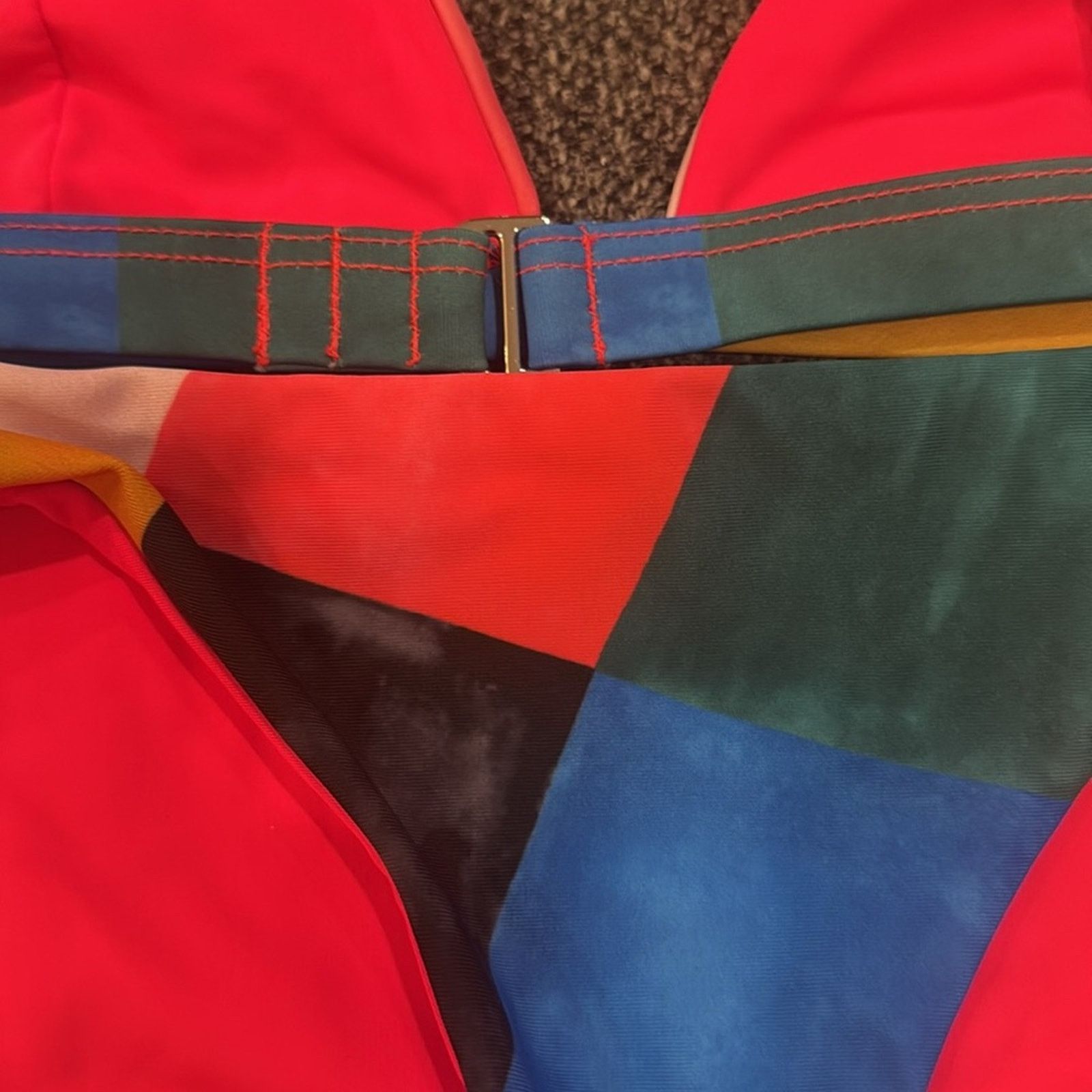 Mara Hoffman Mara Hoffman Astrid Triangle Bikini - Blue Multi Size S & M Size ONE SIZE - 6 Thumbnail