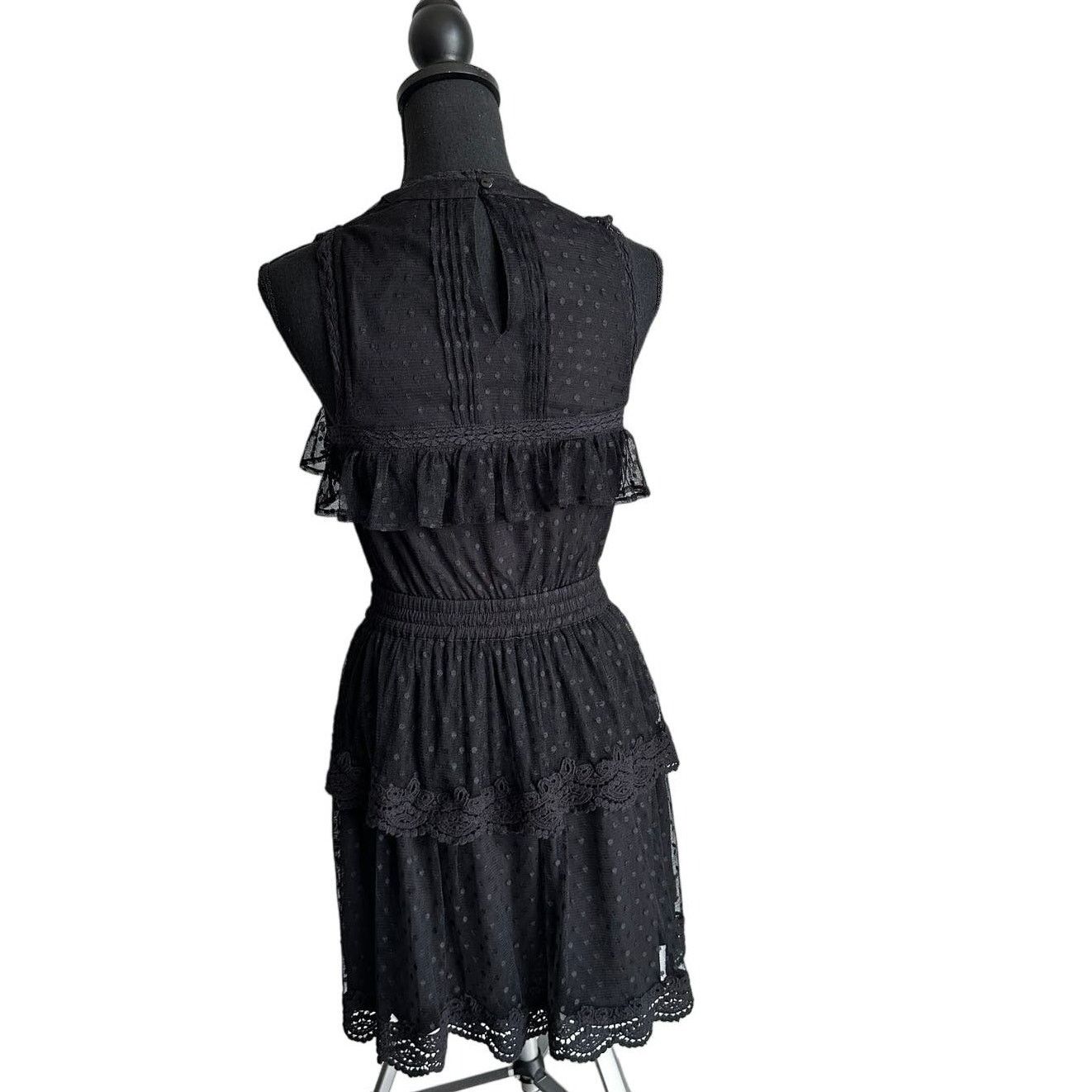 MISA Los Angeles Misa Los Angeles Liat Point D'esprit Black Dress Sz S Size S / US 4 / IT 40 - 3 Thumbnail