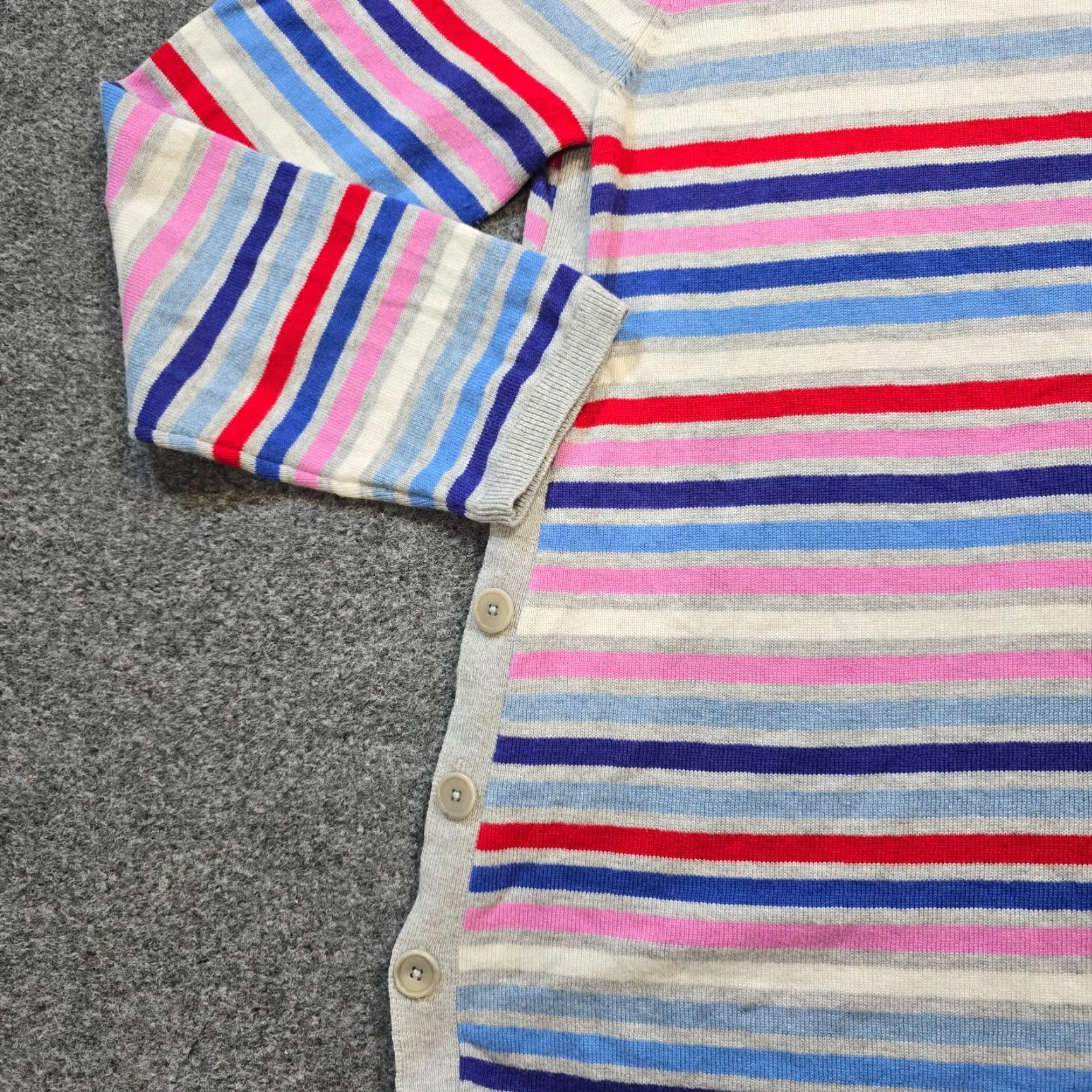 Talbots Talbots Sweater Womens Size XL Gray Rainbow Stripe Long Sleeve Casual Size XL / US 12-14 / IT 48-50 - 4 Thumbnail