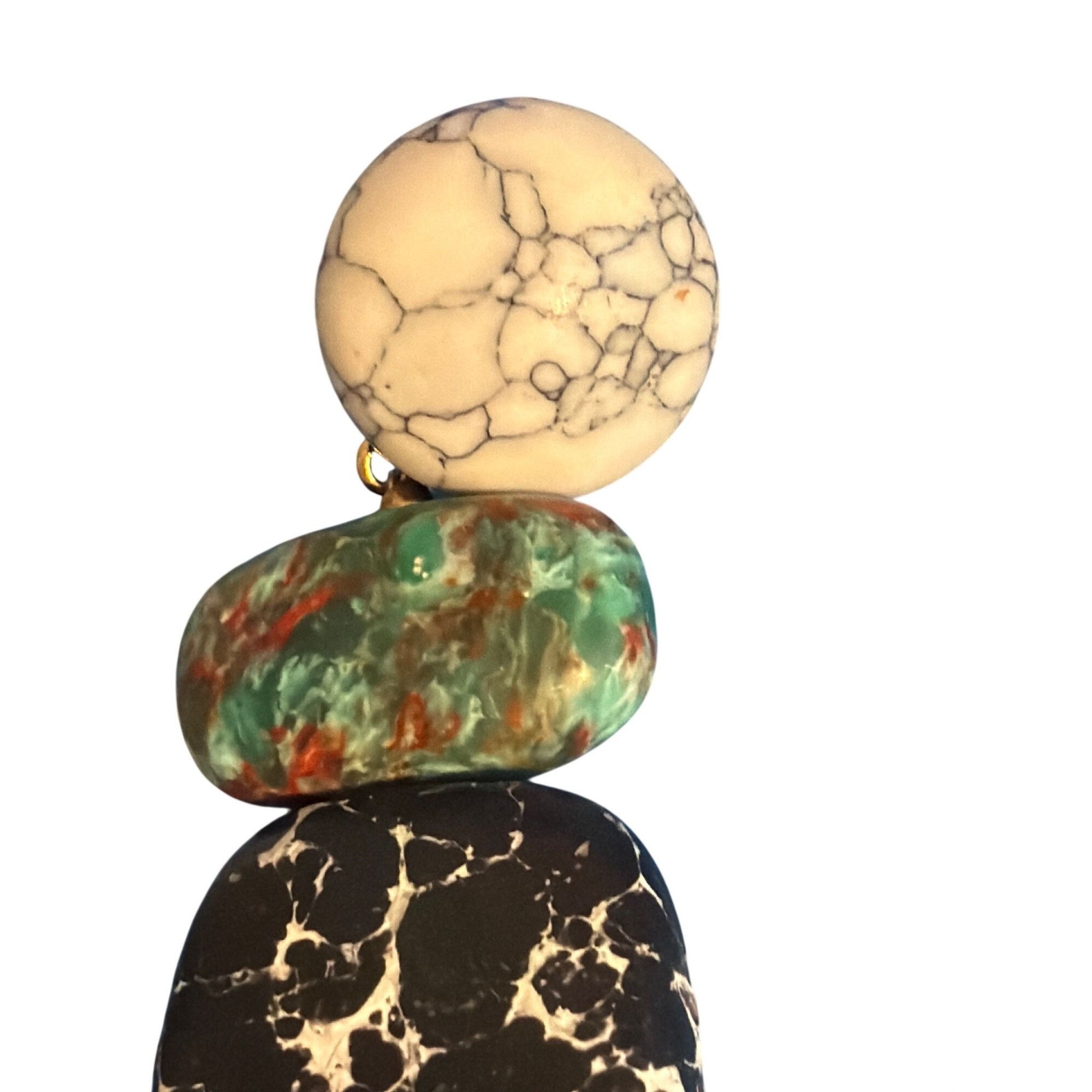 Other Lele Sadoughi Boulder Drop SINGLE Earring Dyed Howlite Repla Size ONE SIZE - 3 Thumbnail