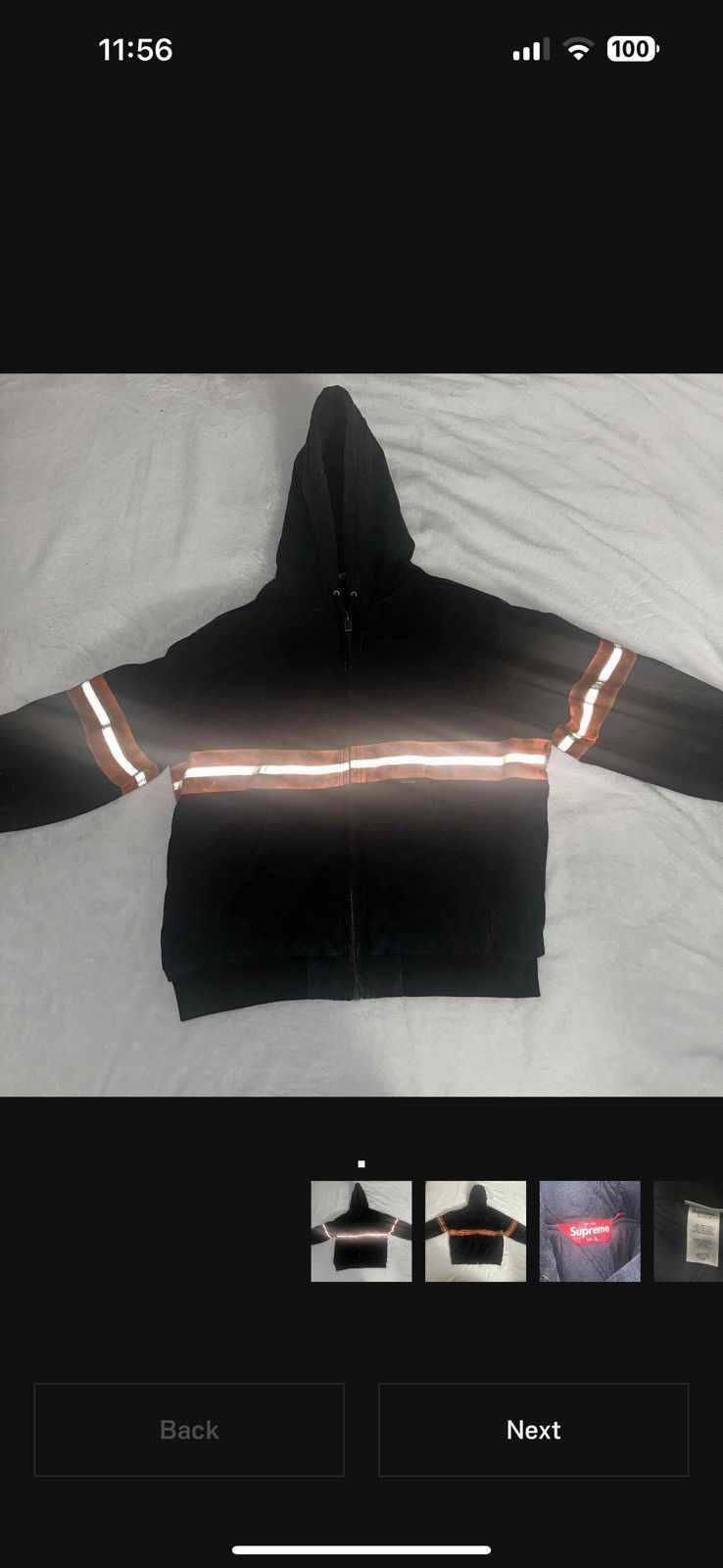 Reflective Stripe Hooded Work Jacket Reflective Stripe Hooded Work