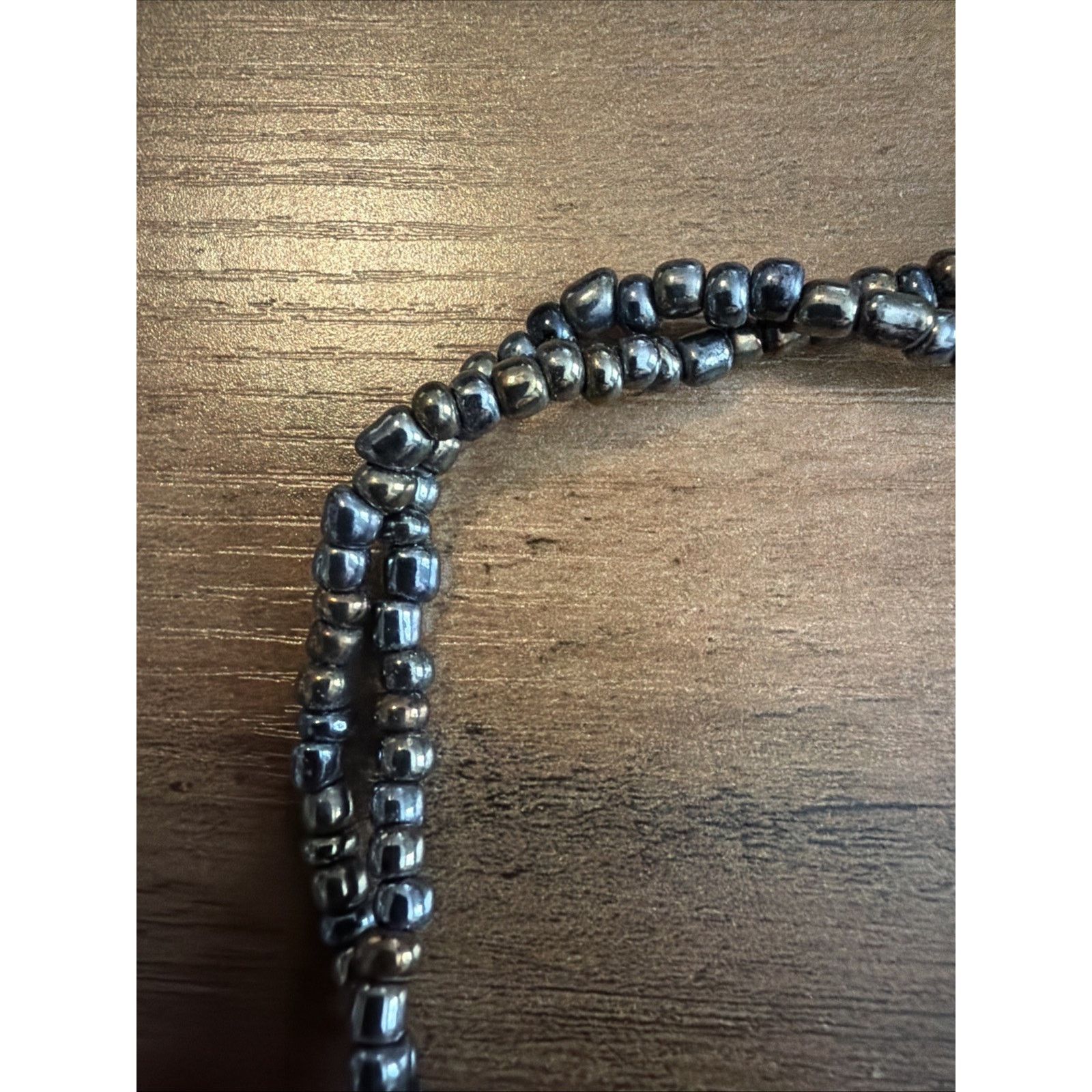 The Unbranded Brand Agate Navy Blue Chunky Necklace Silver Tone Button Size ONE SIZE - 5 Thumbnail