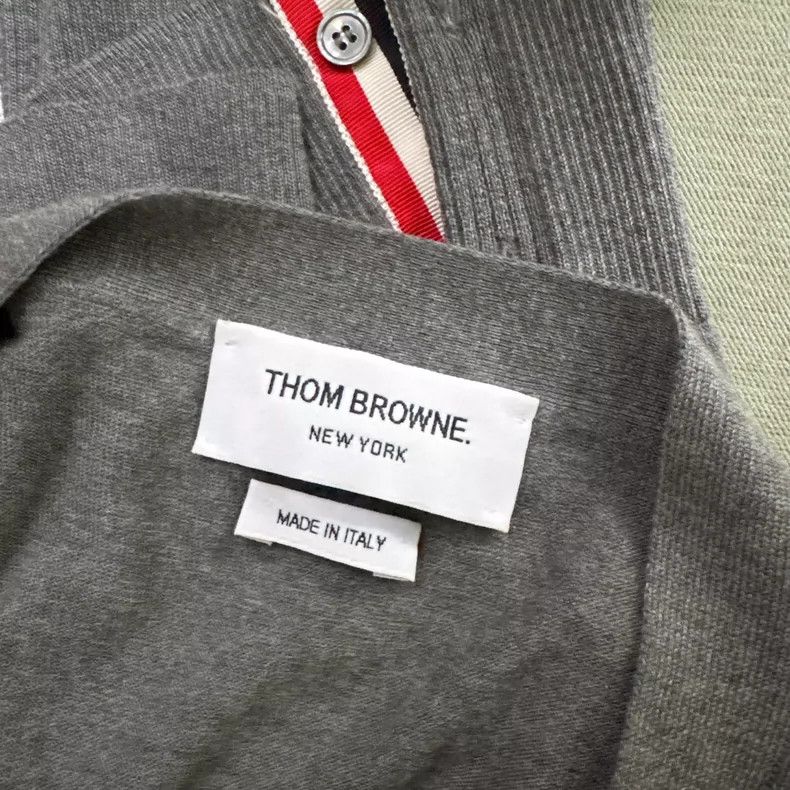 Thom Browne Thom Browne Gray classic wool cardigan Size US L / EU 52-54 / 3 - 5 Thumbnail