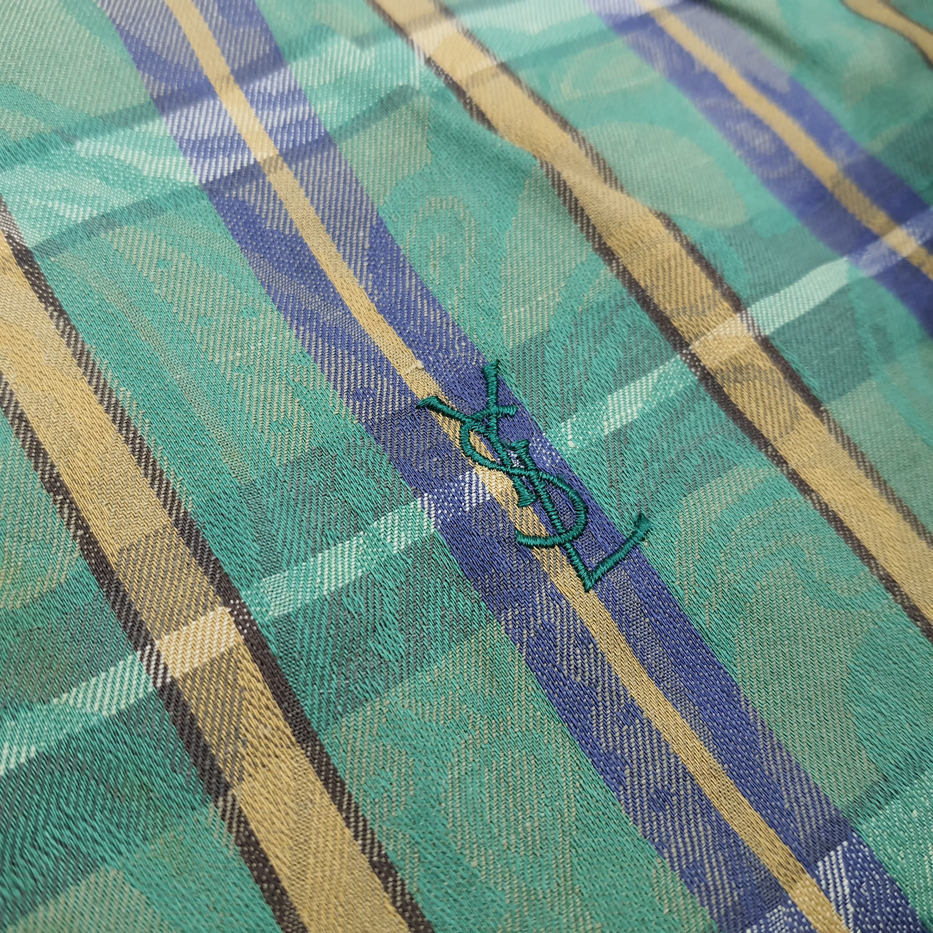 Vintage × Yves Saint Laurent Vintage Yves Saint Laurent Tartan Abstract Design Jacket Size US XL / EU 56 / 4 - 6 Thumbnail