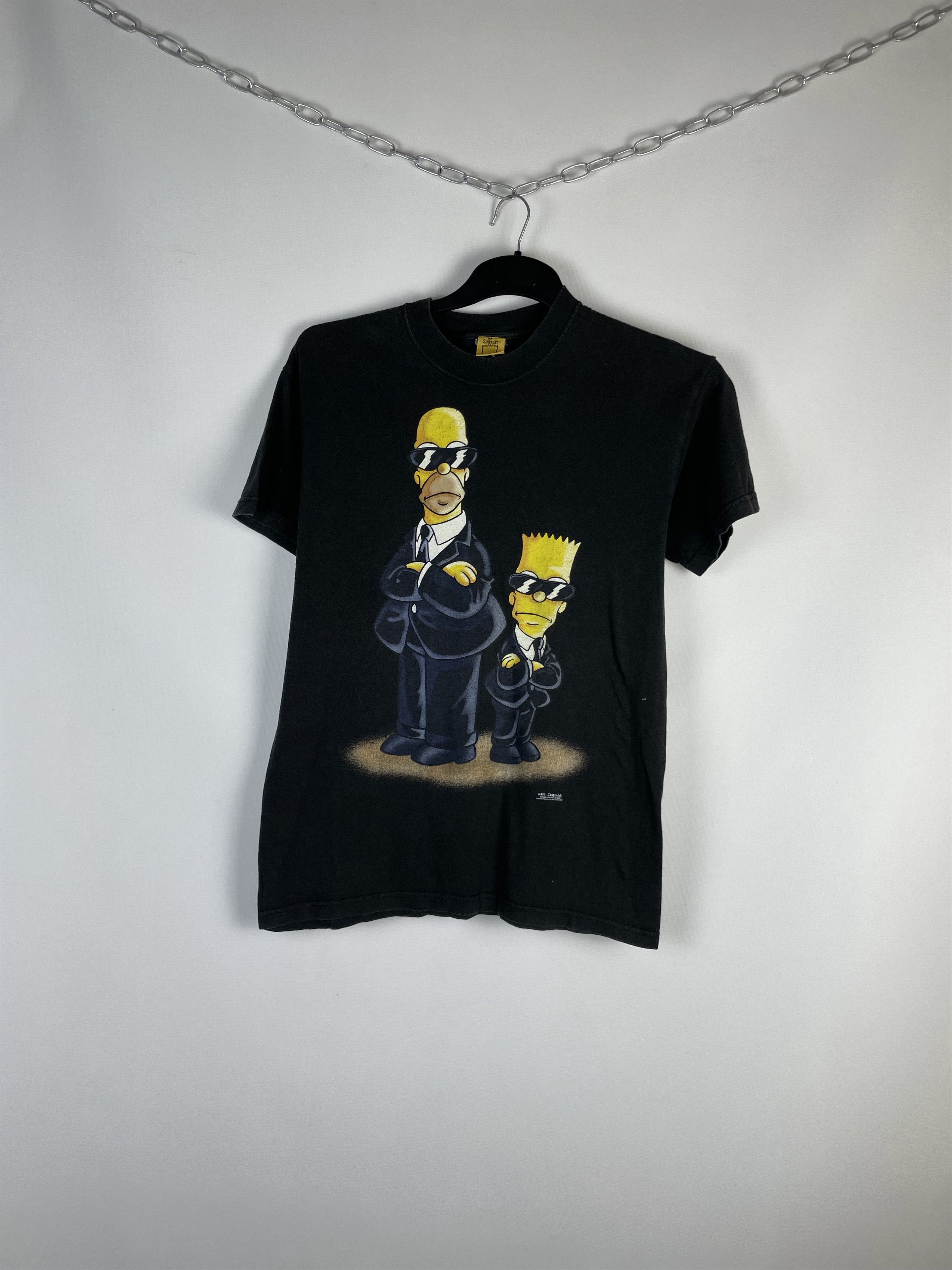 The Simpsons Vintage The Simpsons Men In Black Rare Black Tee Size US M / EU 48-50 / 2 - 2 Thumbnail