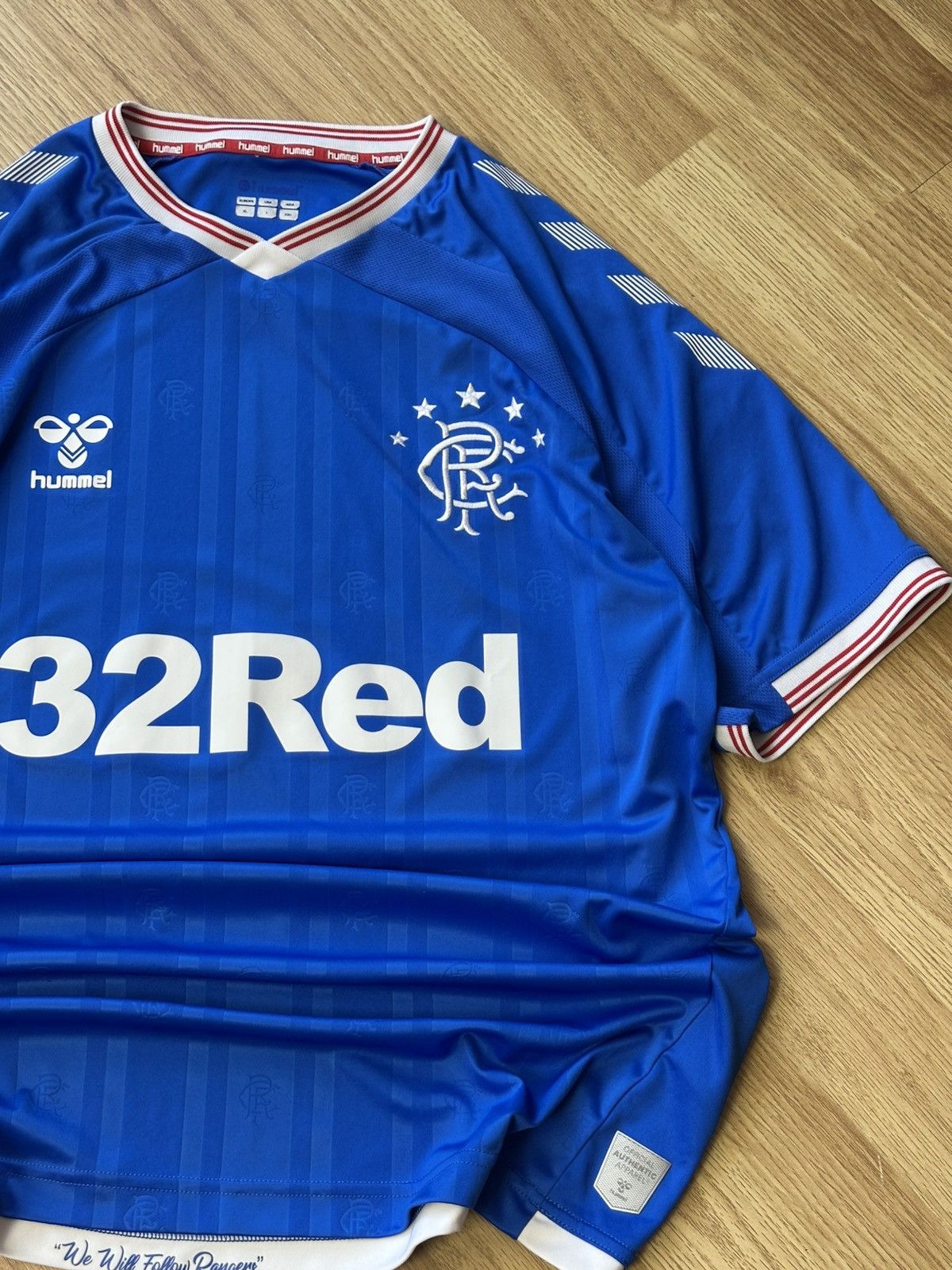 Hummel 🔥 Rangers Glasgow 2019 2020 Football T Shirt Hummel Jersey Size US L / EU 52-54 / 3 - 2 Thumbnail