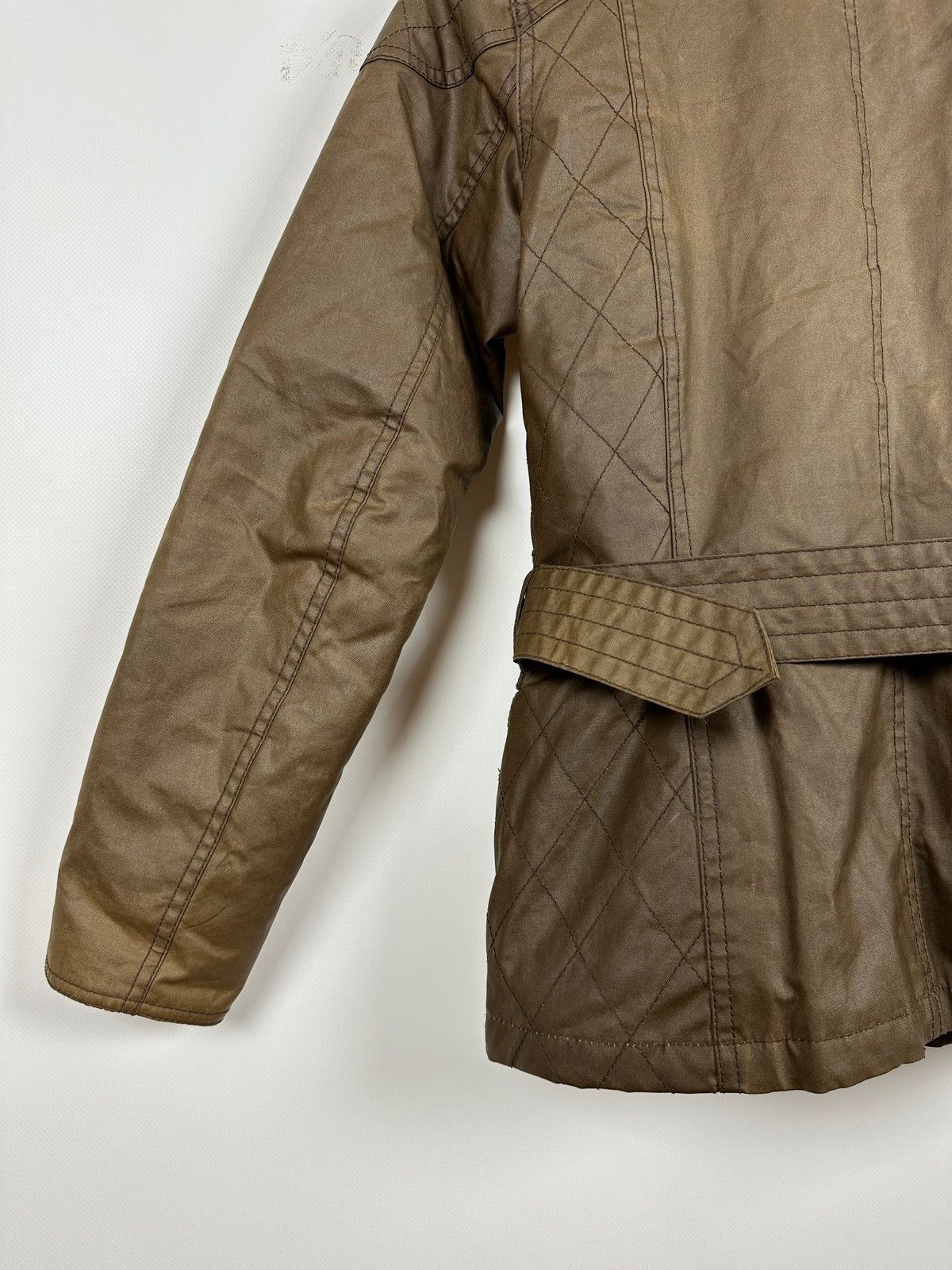 Barbour Women’s Barbour Wax Quilted Belt Brown Jacket Size M / US 6-8 / IT 42-44 - 16 Thumbnail