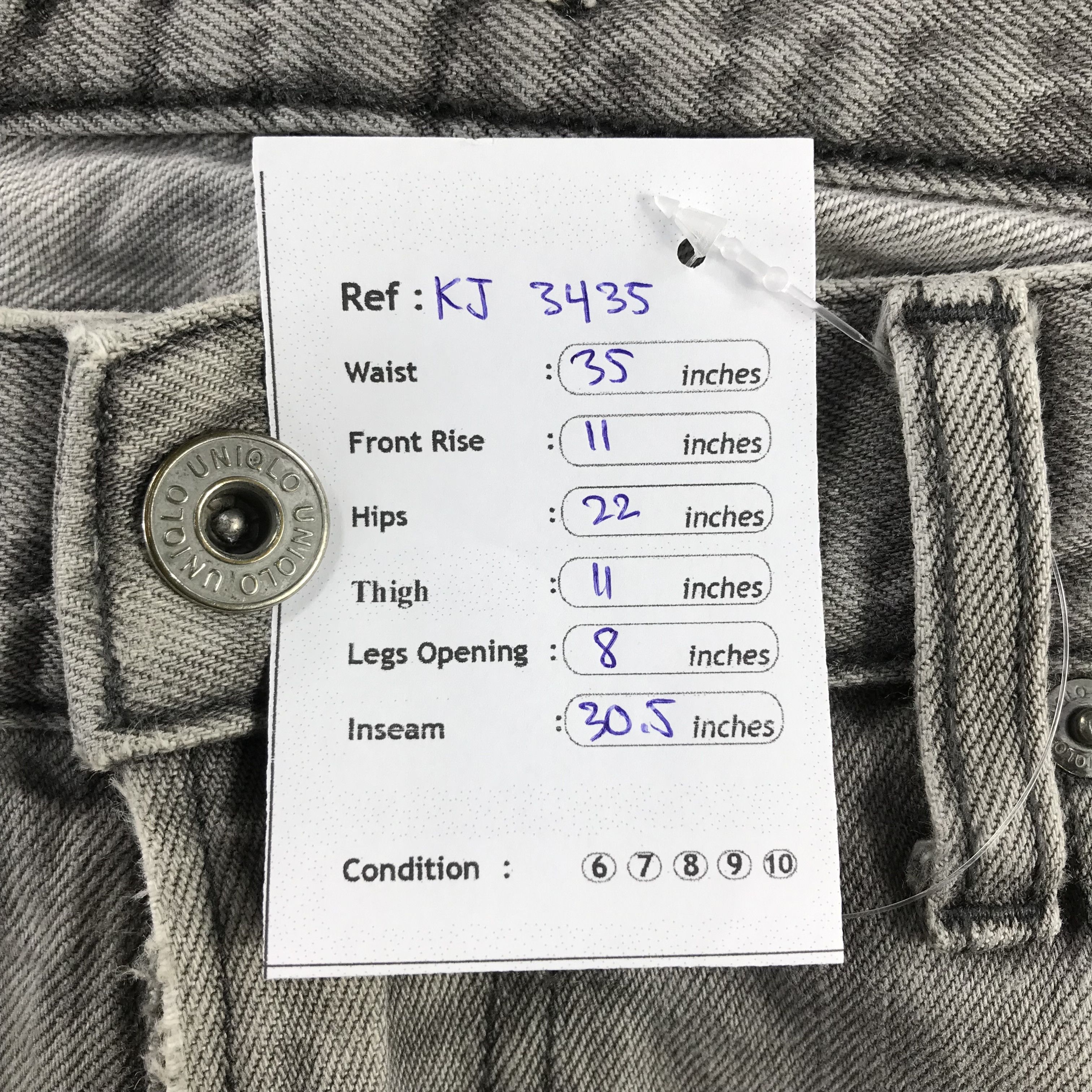 Uniqlo Vintage Uniqlo Selvedge Jeans Redline Gray Wash Denim KJ3435 Size US 32 / EU 48 - 9 Thumbnail