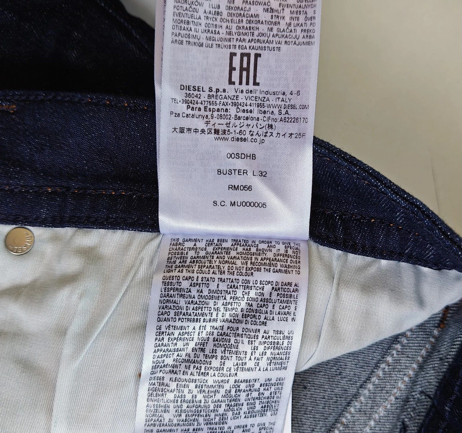 Diesel Diesel BUSTER-X L.32 MENS JEANS T/9527 Size US 38 / EU 54 - 8 Thumbnail