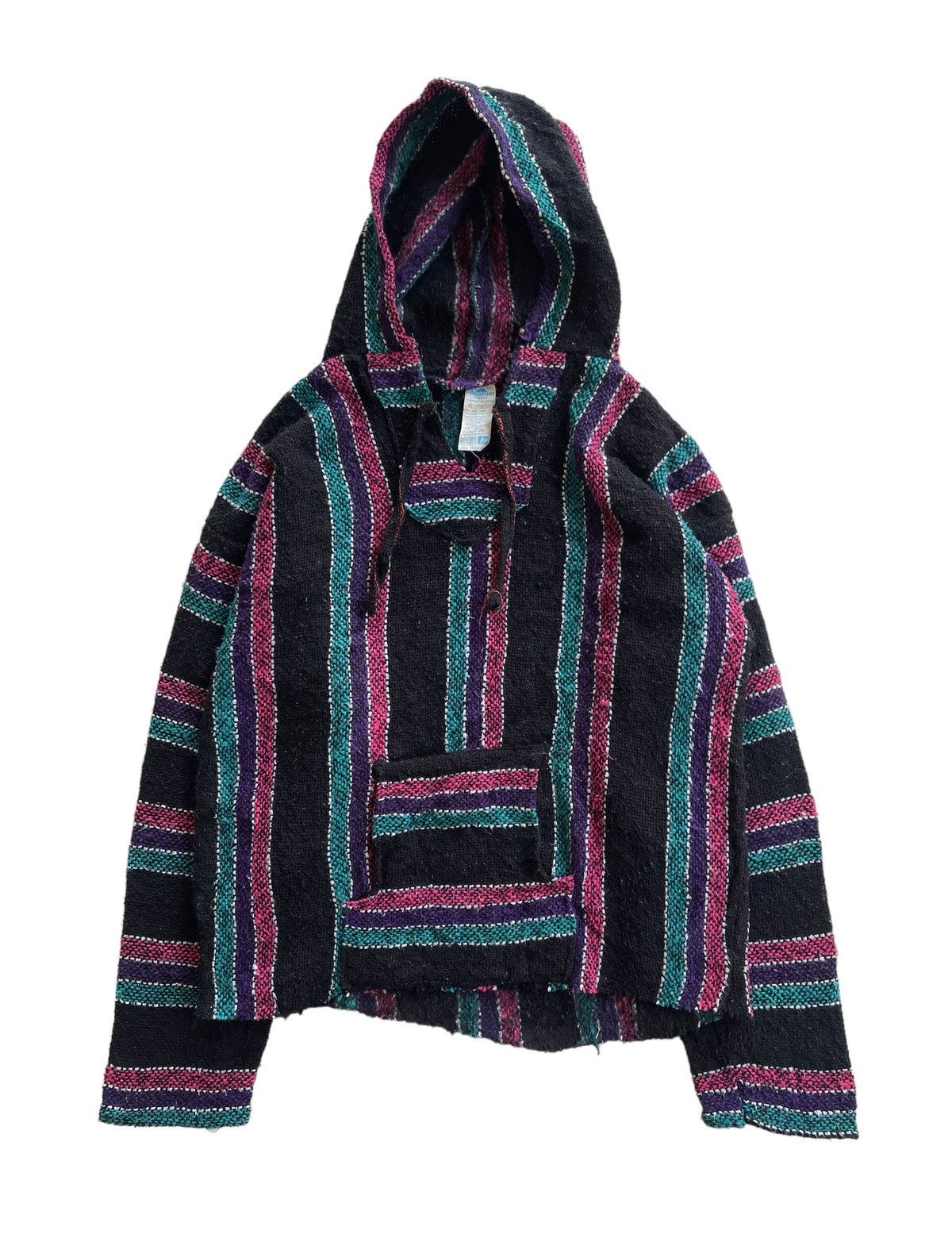 Baja East Vintage Mexican Baja Blanket Pullover Hoodies Size L / US 10 / IT 46 - 1 Thumbnail
