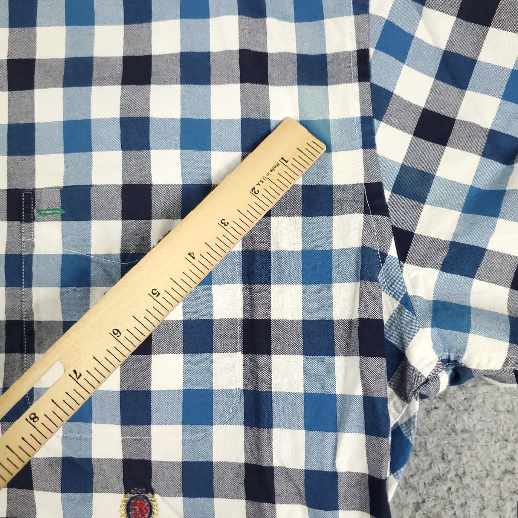 Tommy Hilfiger VINTAGE Tommy Hilfiger Shirt Mens XL Blue Check Casual Button Up Long Sleeve Size US XL / EU 56 / 4 - 5 Thumbnail