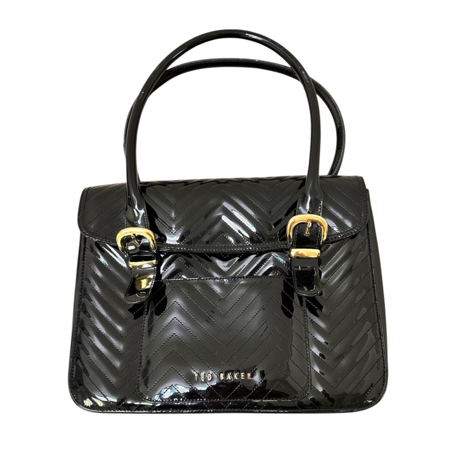 Ted Baker Ted Baker Agathis Quilted Patent Shoulder Bag - Black Size ONE SIZE - 2 Thumbnail