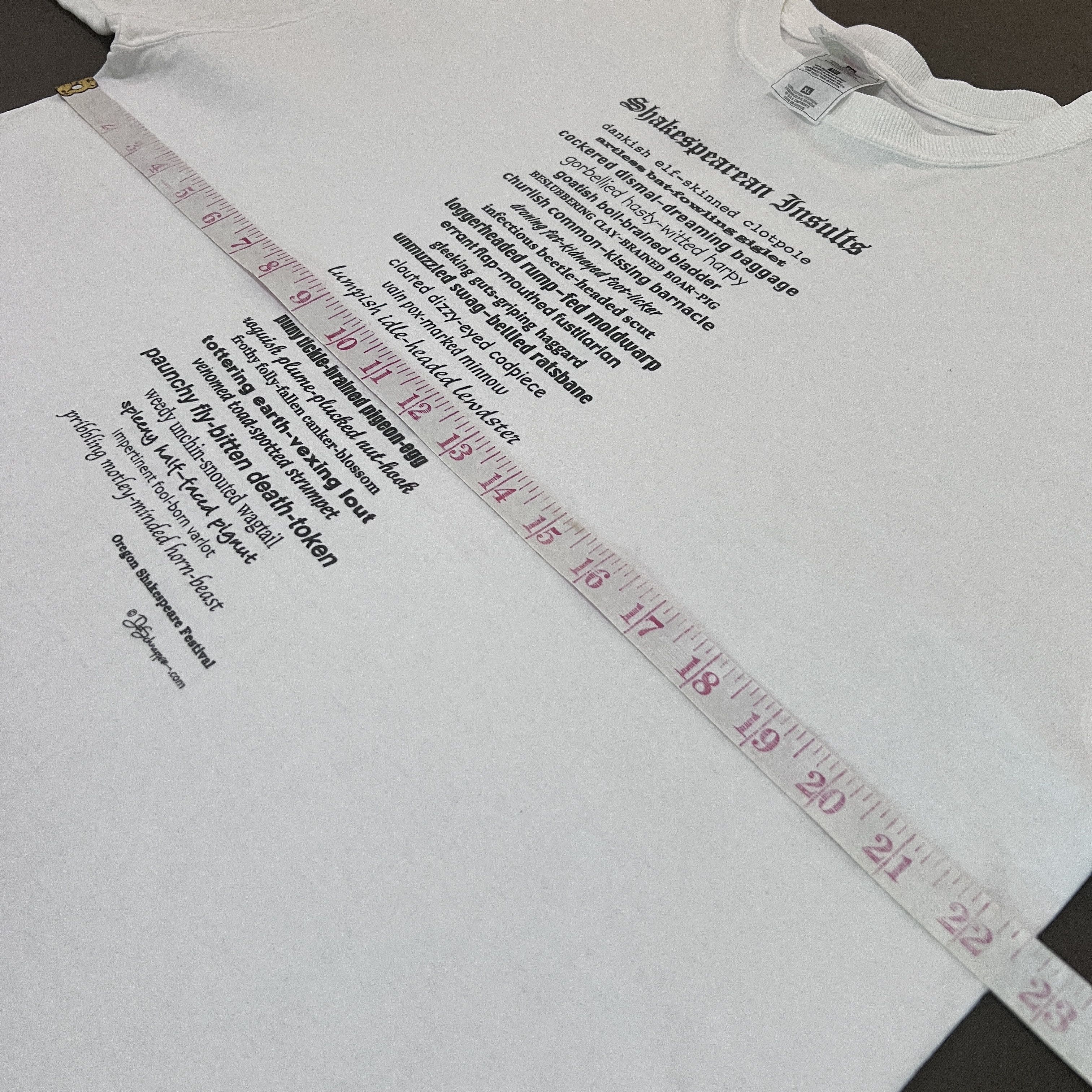 Vintage Vintage Shakespeare Insults Quote Art Tee XL Size US XL / EU 56 / 4 - 6 Thumbnail
