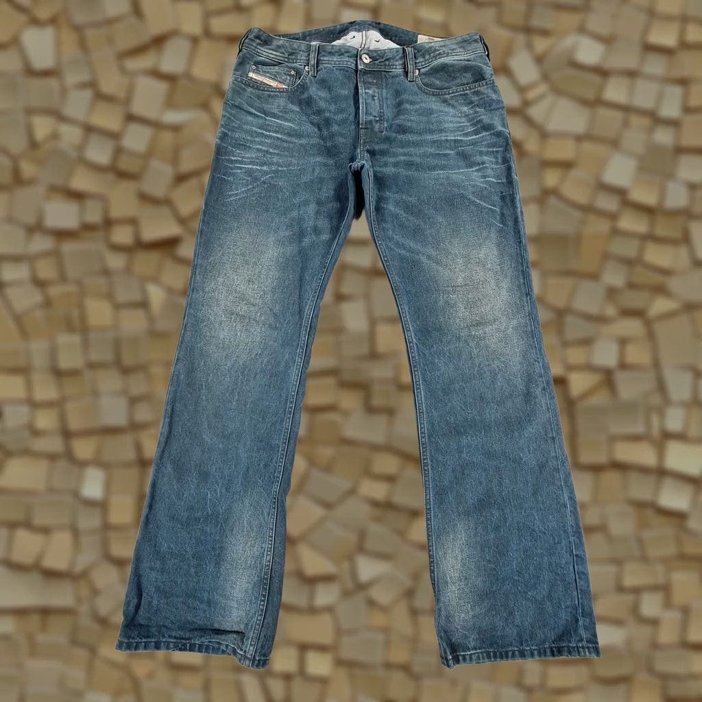 Diesel Diesel Jeans Bootcut Men W34 L30 Blue Denim 100% Cotton Zatiny Logo Pockets Regular Vintage No | Jeans Size US 34 / EU 50 - 1 Thumbnail