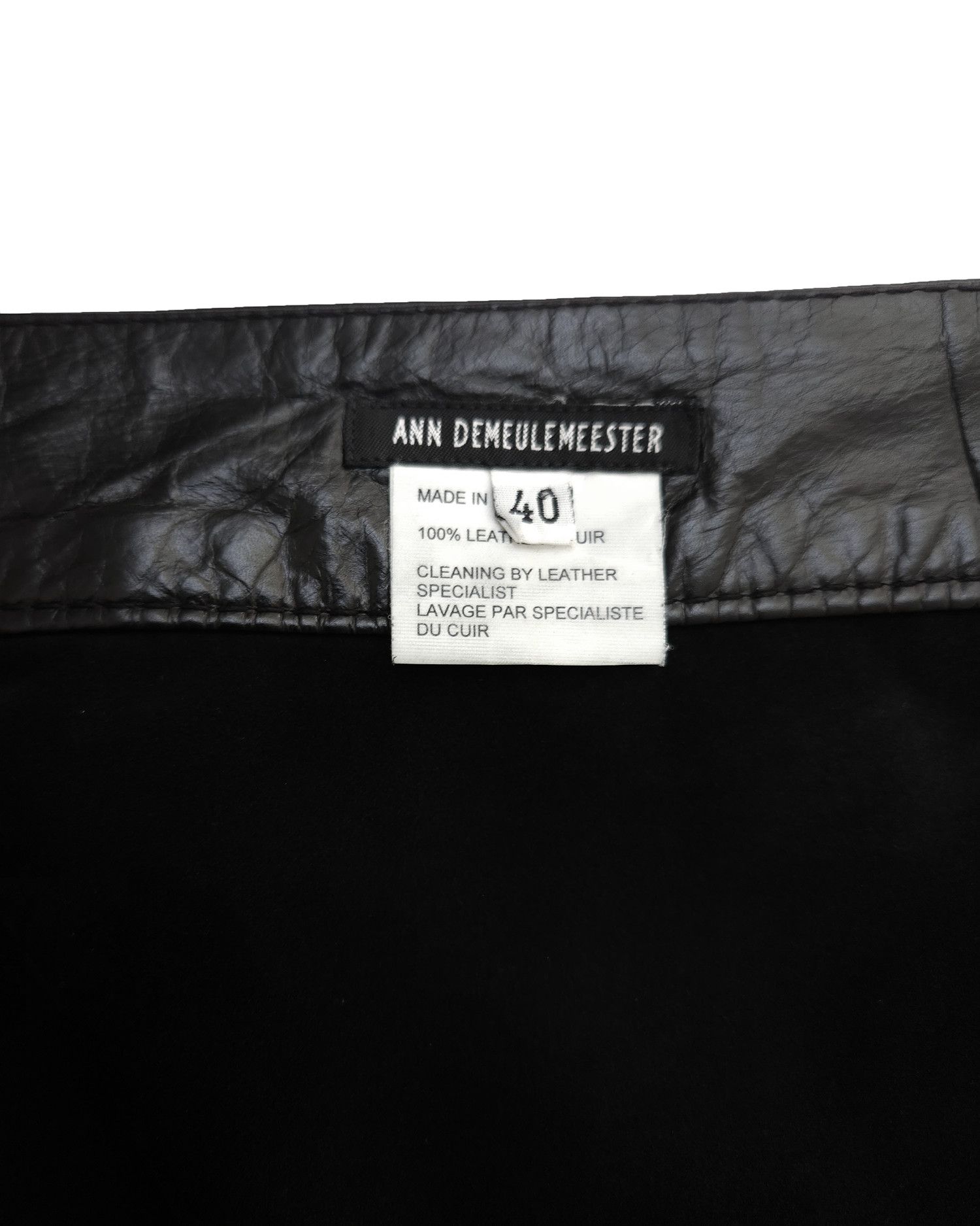 Ann Demeulemeester Ann Demeulemeester Black Leather Wrap Mini Skirt Size 30" / US 8 / IT 44 - 5 Thumbnail