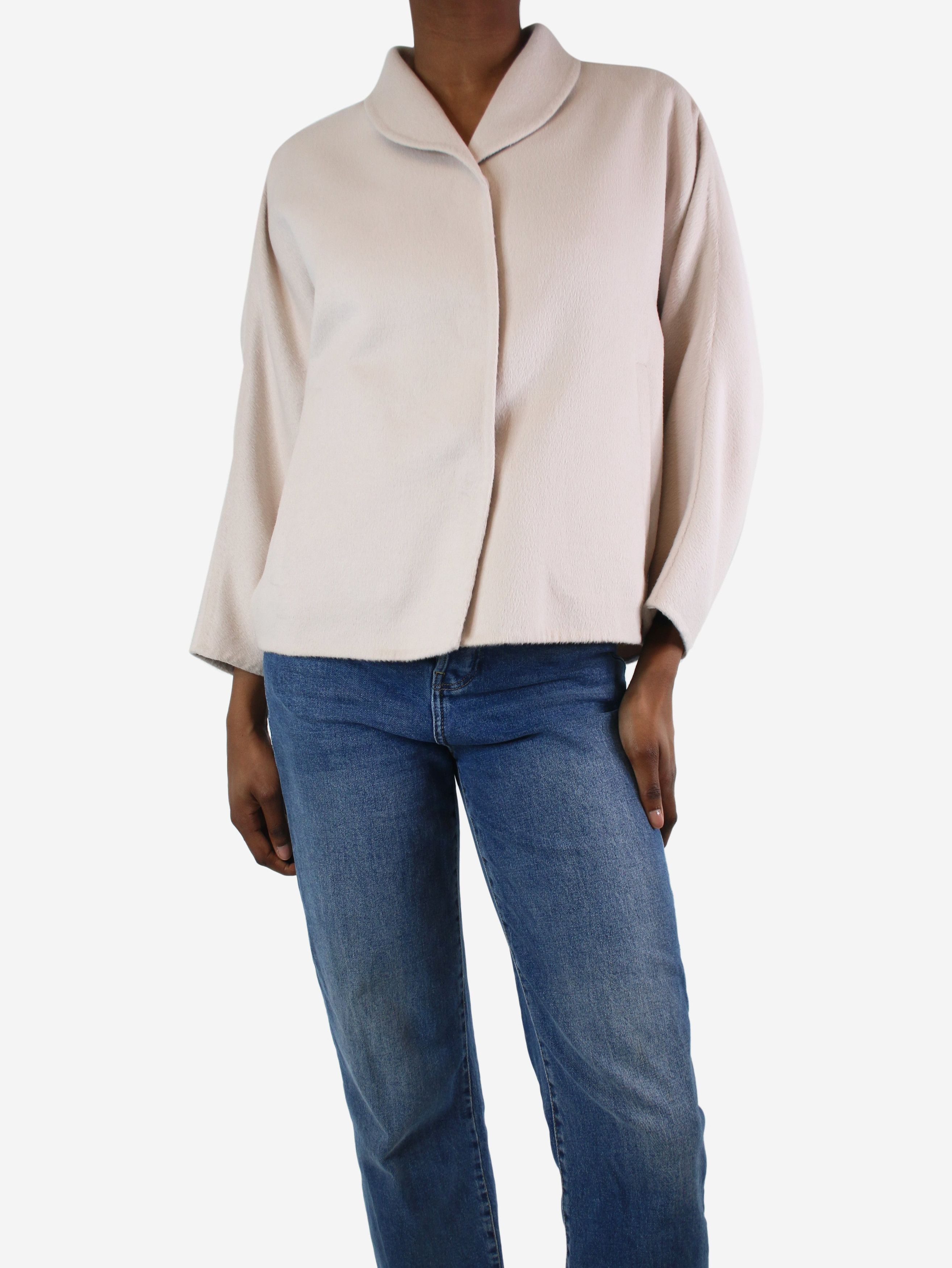 image of Prada Ecru Buttoned Jacket - Size Uk 6, Women's