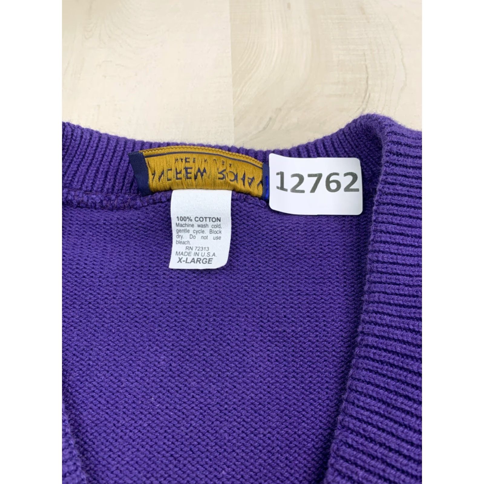 Vintage VINTAGE Andrew Rohan Northwestern Wildcats V Neck Sweater XL Mens Purple 90s USA Embroidered Logo Size US XL / EU 56 / 4 - 7 Thumbnail