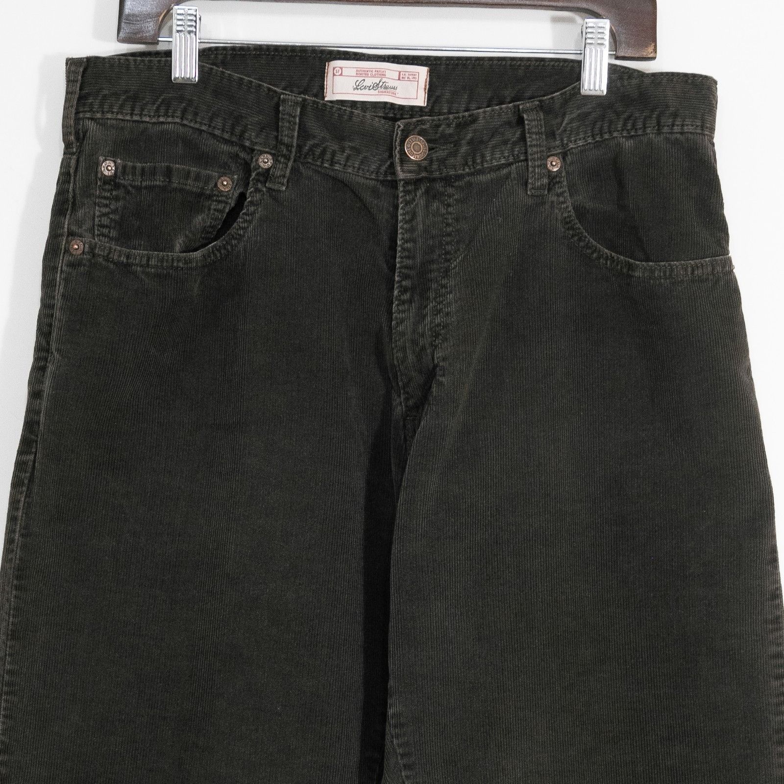Levi's Vintage Y2K Levis Corduroy Pants Sz 34x32 - Distressed Dark Size US 34 / EU 50 - 3 Thumbnail