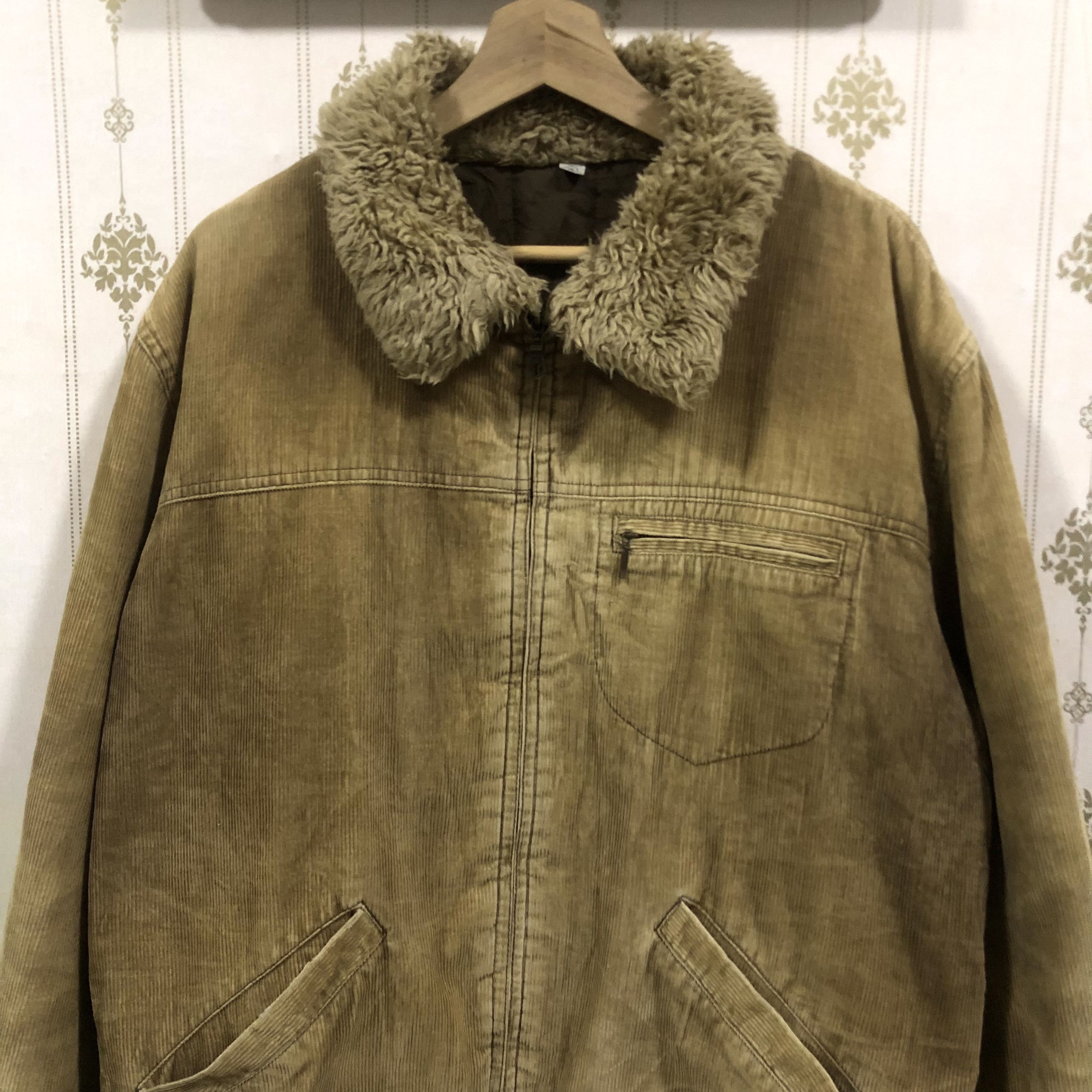 Lemaire × Uniqlo Uniqlo brown sherpa collar denim heavy coat Size US XL / EU 56 / 4 - 2 Thumbnail