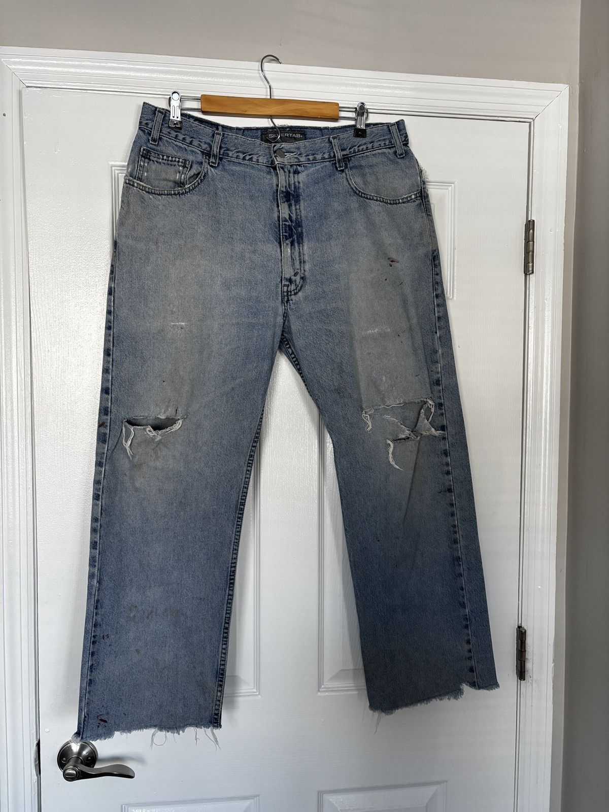 Levi's Vintage Clothing levi’s distressed silver tab denim Size US 36 / EU 52 - 1 Thumbnail