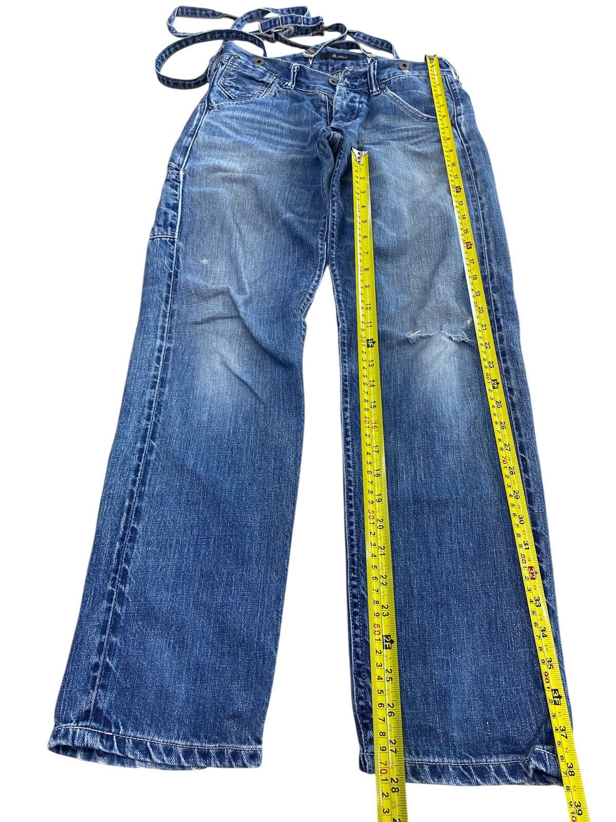 Johnbull Johnbull Light Blue Wash Style Suspenders Denim Size US 28 / EU 44 - 7 Thumbnail