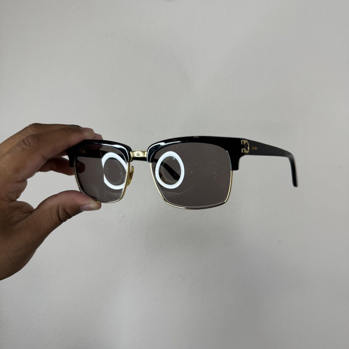 Cartier Cartier Black sunglasses with gold accents Size ONE SIZE - 8 Thumbnail
