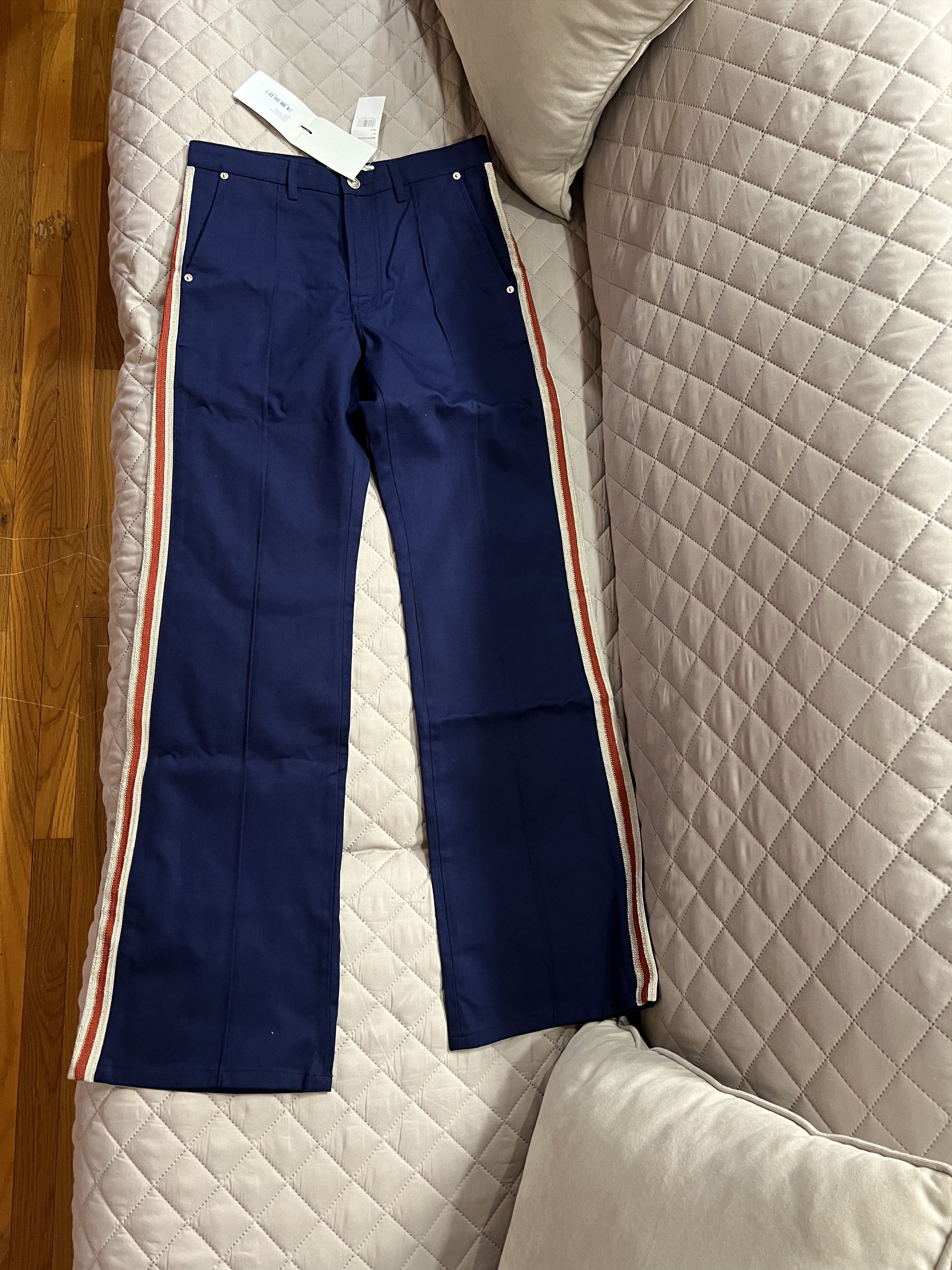 Wales Bonner Wales Bonner Coda Side-Stripe Trousers 44 (28) Navy Size US 44 / EU 60 - 1 Thumbnail