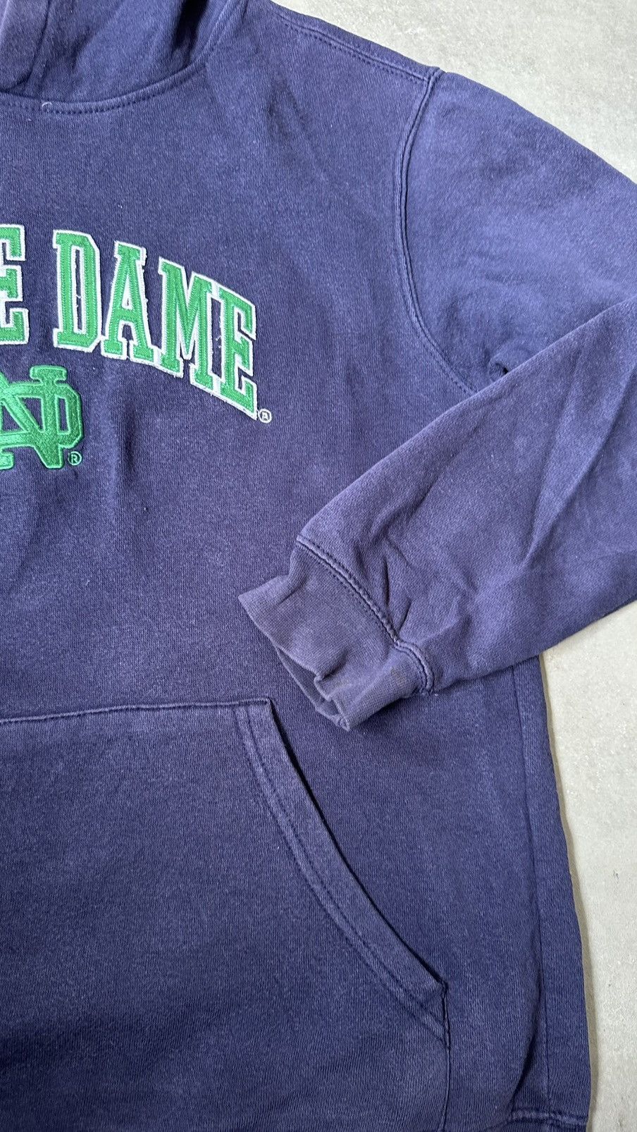 Genuine Leather VINTAGE NOTRE DAME WELL FADED HOODIE Size US M / EU 48-50 / 2 - 4 Thumbnail