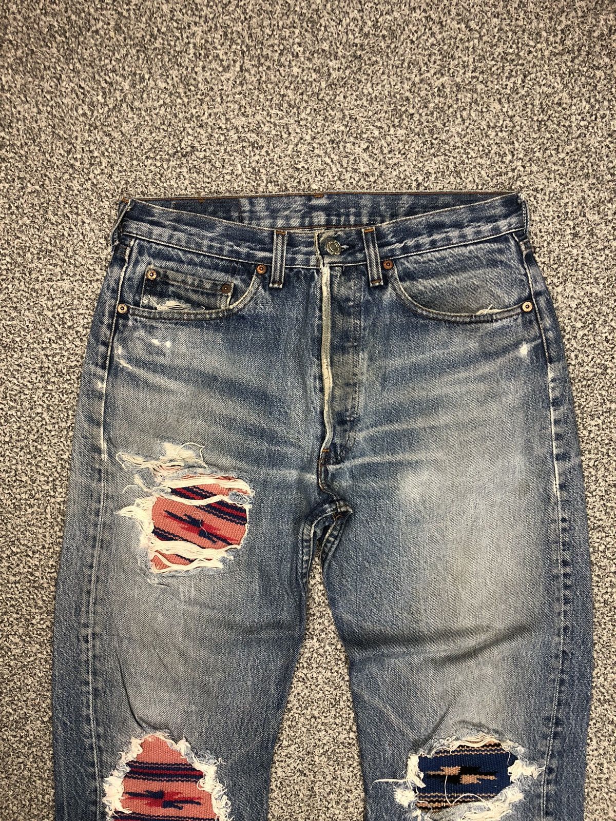 Japanese Brand × Levi's × Vintage Vintage Distressed Levis LVC Kurt Cobain Style Jeans Size US 31 - 2 Thumbnail