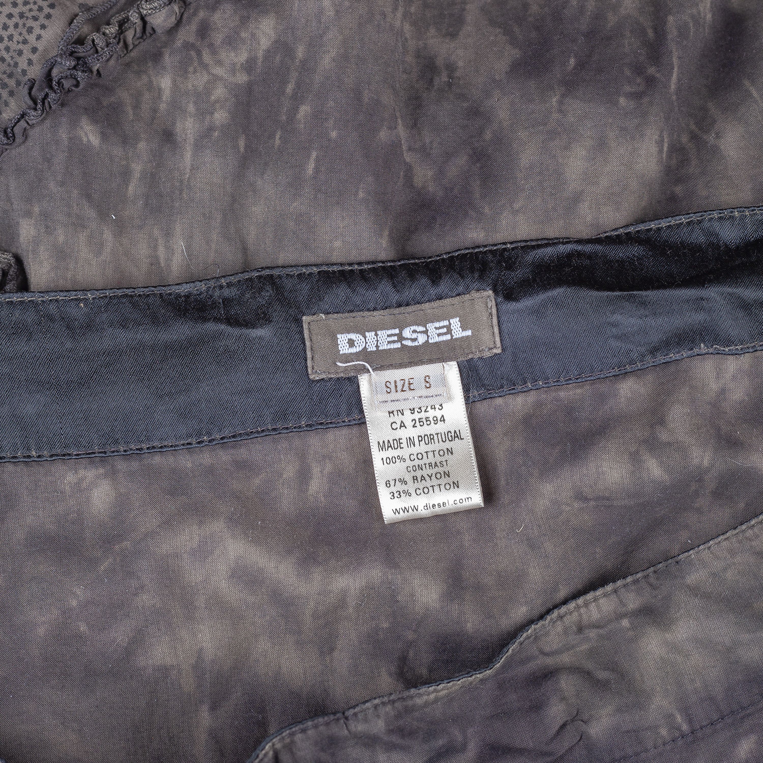 Diesel Diesel Vintage Tie-Up Black Wash Lace Asymmetrical Skirt Size 27" / US 4 / IT 40 - 4 Thumbnail