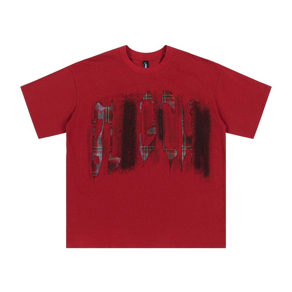 Japanese Brand Spray paint dirty punk trend patch cloth letter T-shirt Size US M / EU 48-50 / 2 - 1 Thumbnail
