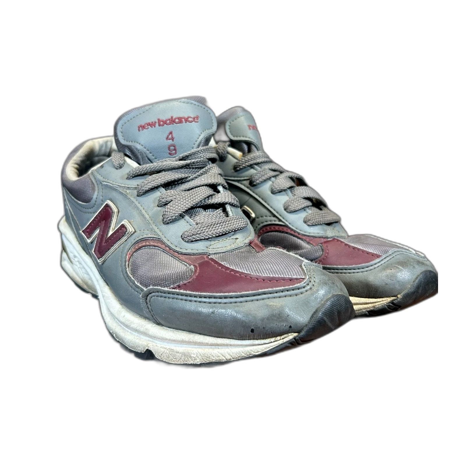 New Balance New Balance M498GB Grey Burgundy Running Walking Shoes Size Size US 7 / EU 40 - 3 Thumbnail