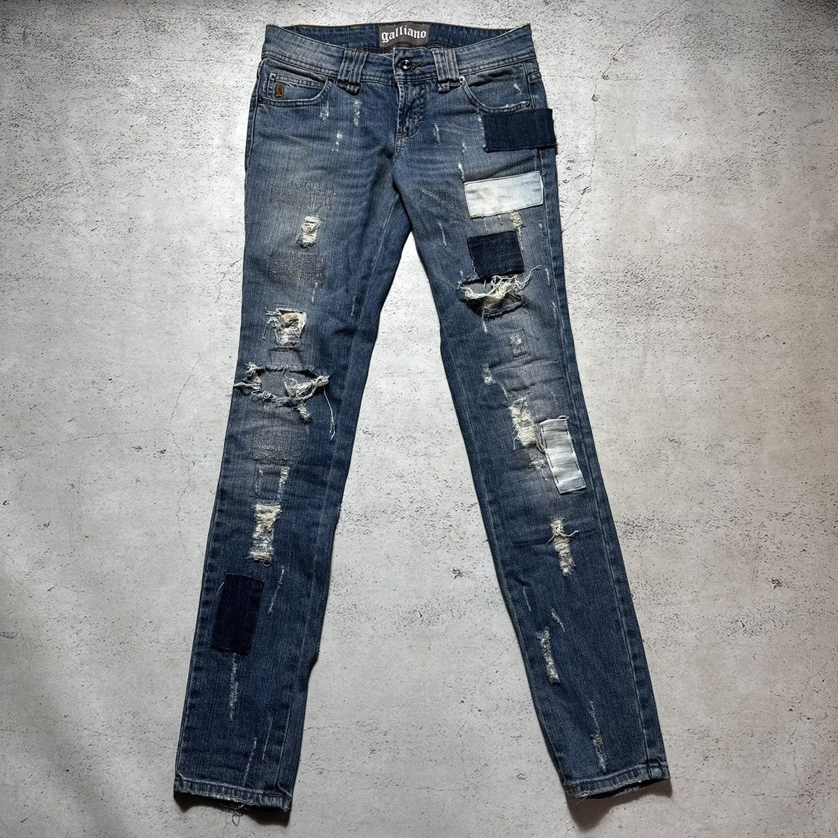 John Galliano drip john galliano distressed women jeans destroy avantgarde Size 27" / US 4 / IT 40 - 1 Thumbnail