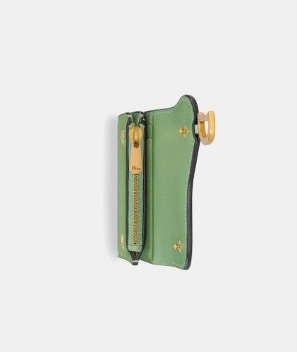 Dior o1w1db11024 Size: OS / Saddle Lotus Wallet in Dark Mint Size ONE SIZE - 3 Thumbnail