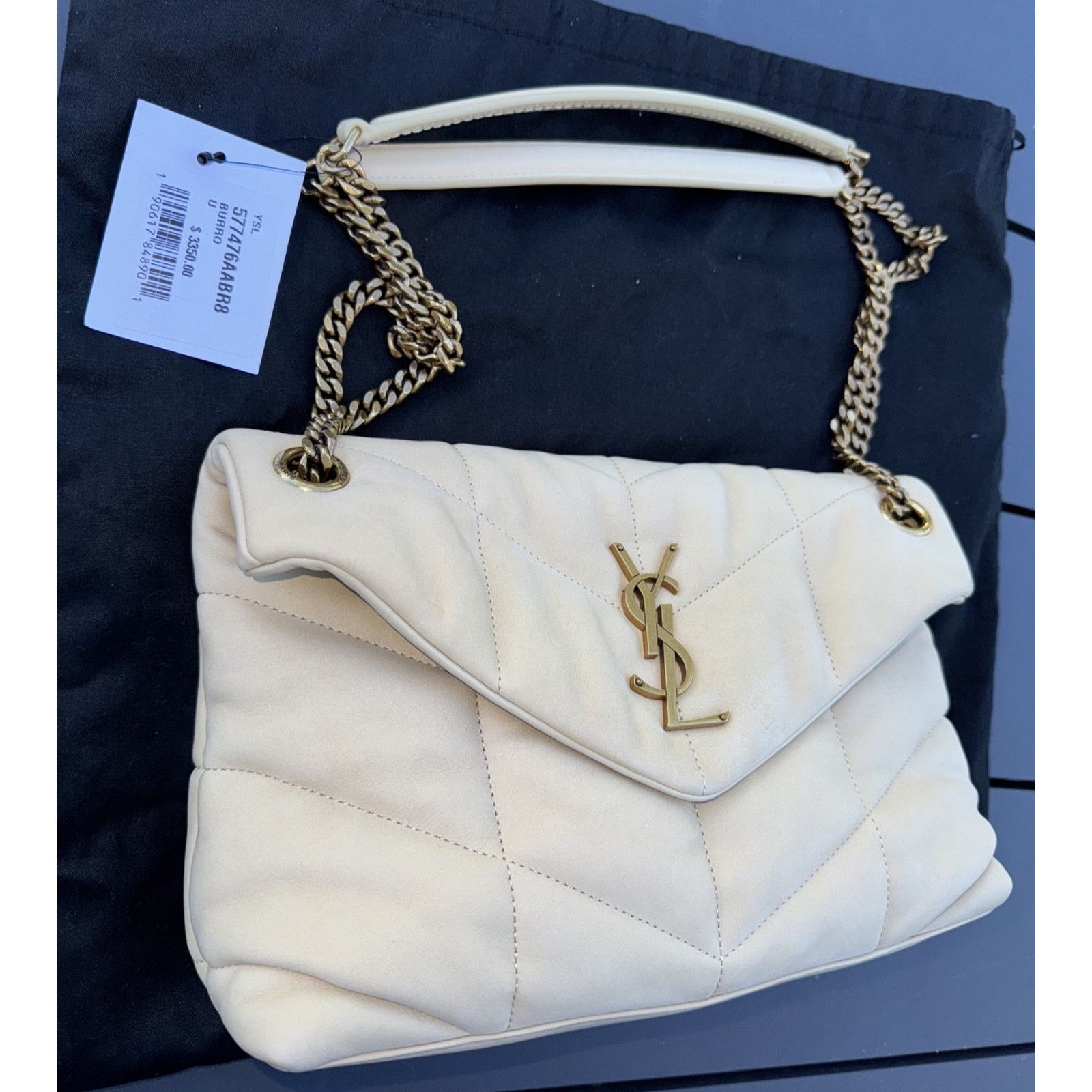 Yves Saint Laurent Saint Laurent YSL Burro Beige Leather Shoulder Crossbody Bag Size ONE SIZE - 5 Thumbnail