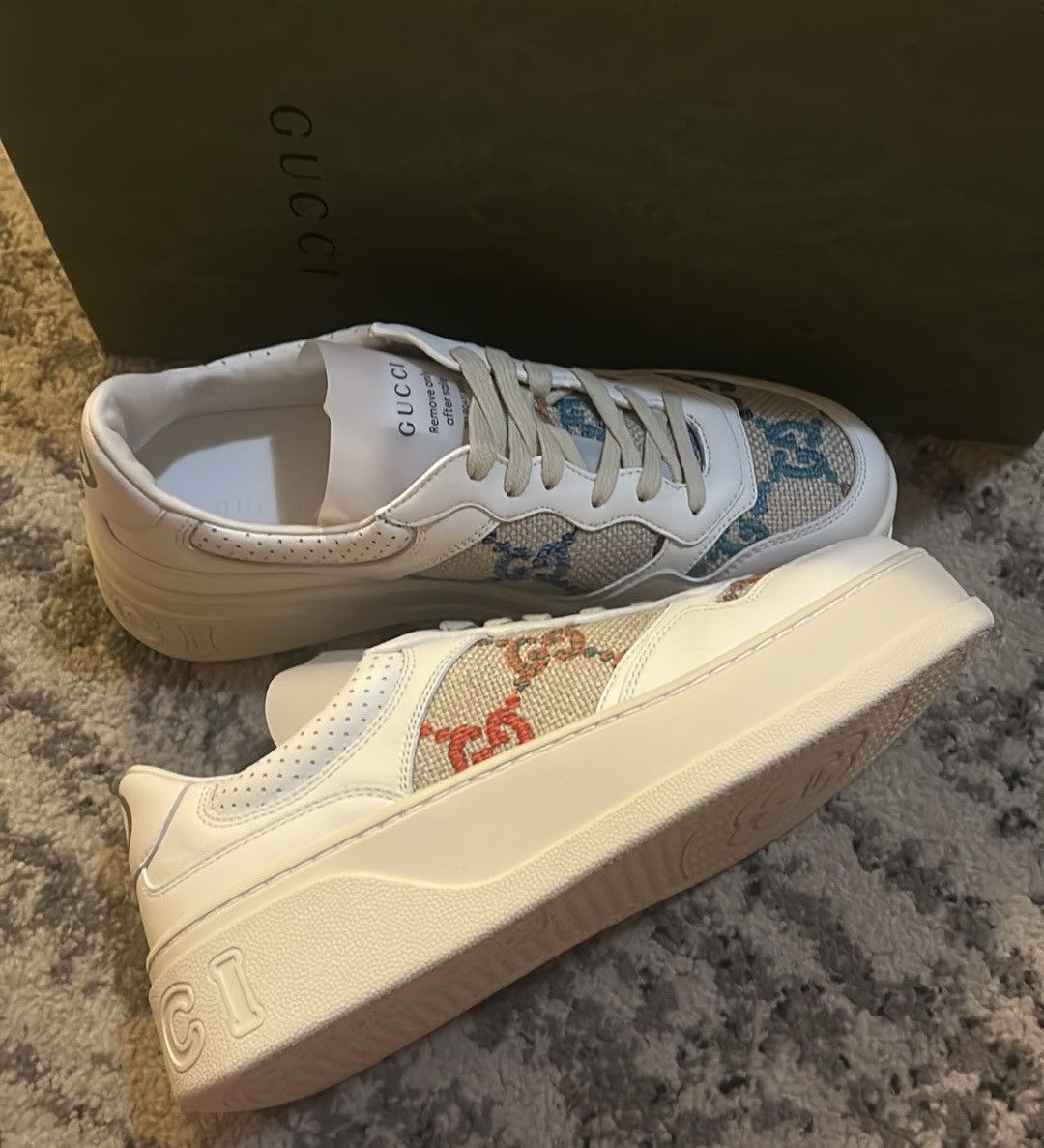 Gucci Gucci GG Sneaker Multicolor Embroidered size 40.5 Size US 10.5 / IT 40.5 - 4 Thumbnail