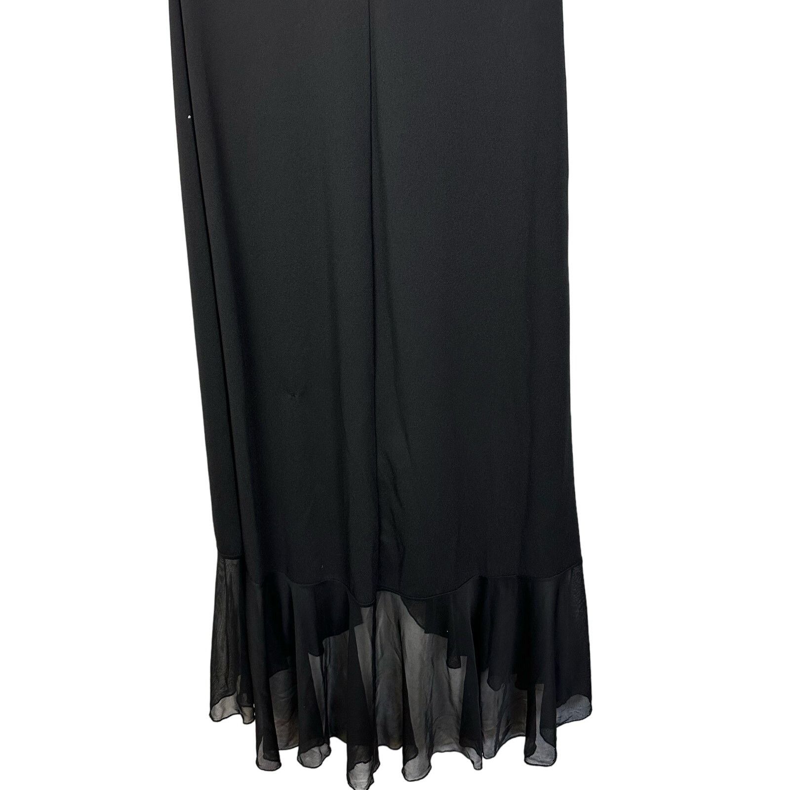 Vintage 90s Vntg Taboo Sequin Black Ruffle High Low Slip Dress Lg Size L / US 10 / IT 46 - 11 Thumbnail