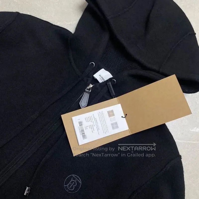 Burberry Burberry Men's Black Cashmere Logo Hoodie. Size US M / EU 48-50 / 2 - 2 Thumbnail