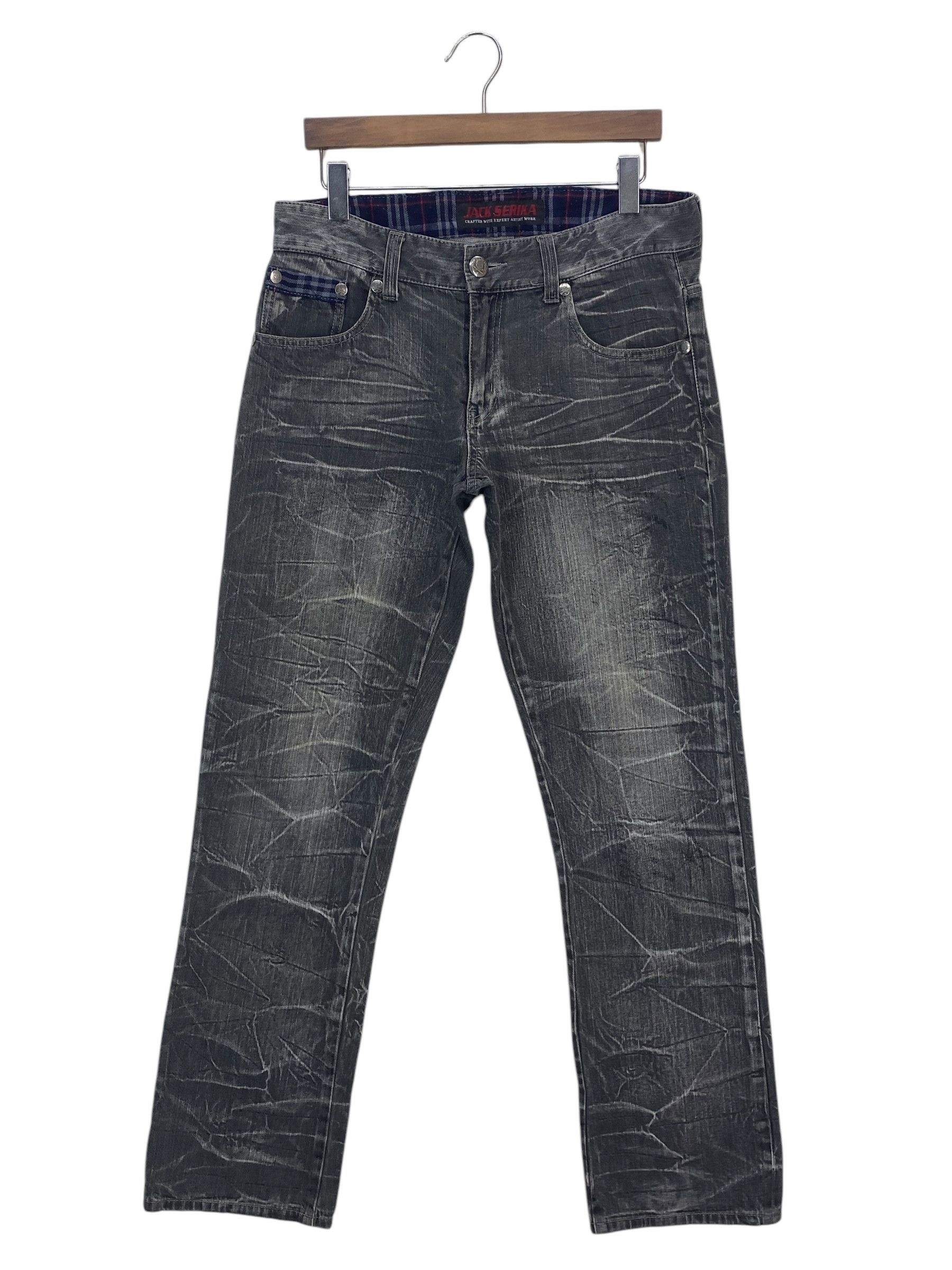 Japanese Brand Jack Serika Double Waist Light Wash Denim Size US 33 - 2 Thumbnail