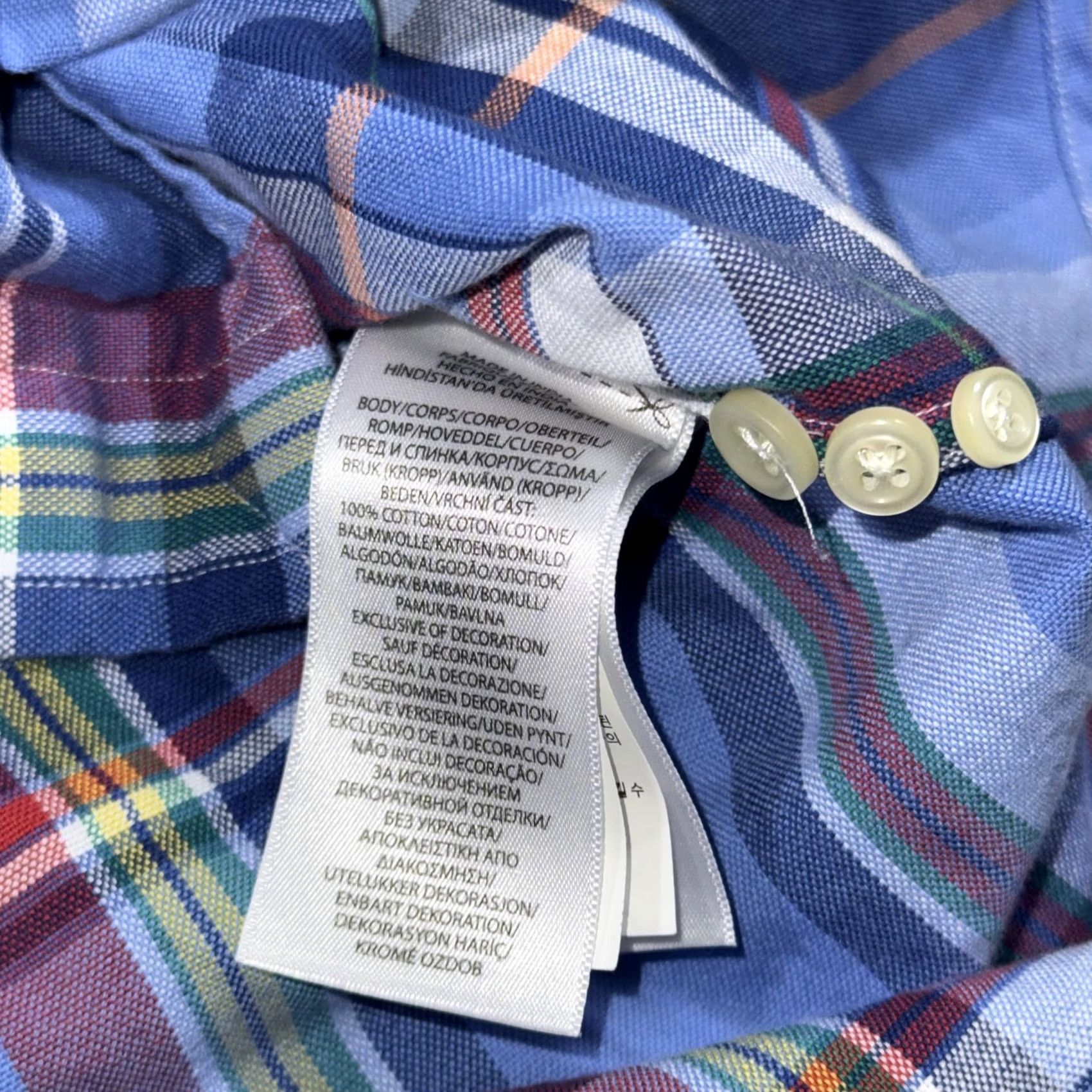 Ralph Lauren Polo Ralph Lauren Shirt Mens XL Blue Plaid Button Front Long Sleeve Classic Fit Size US XL / EU 56 / 4 - 4 Thumbnail