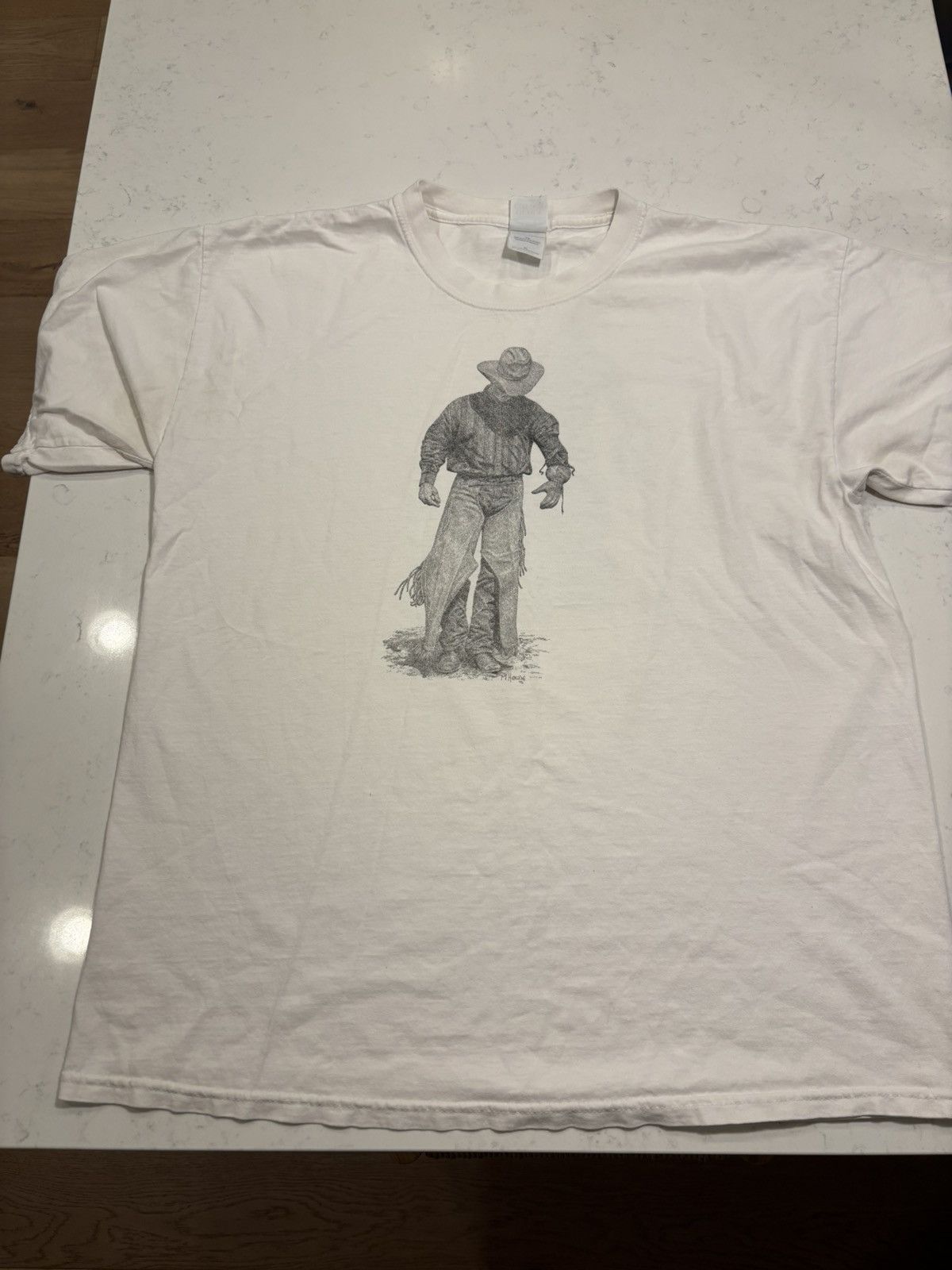Vintage Vintage Cowboy Western Tee Shirt Size US XL / EU 56 / 4 - 2 Thumbnail