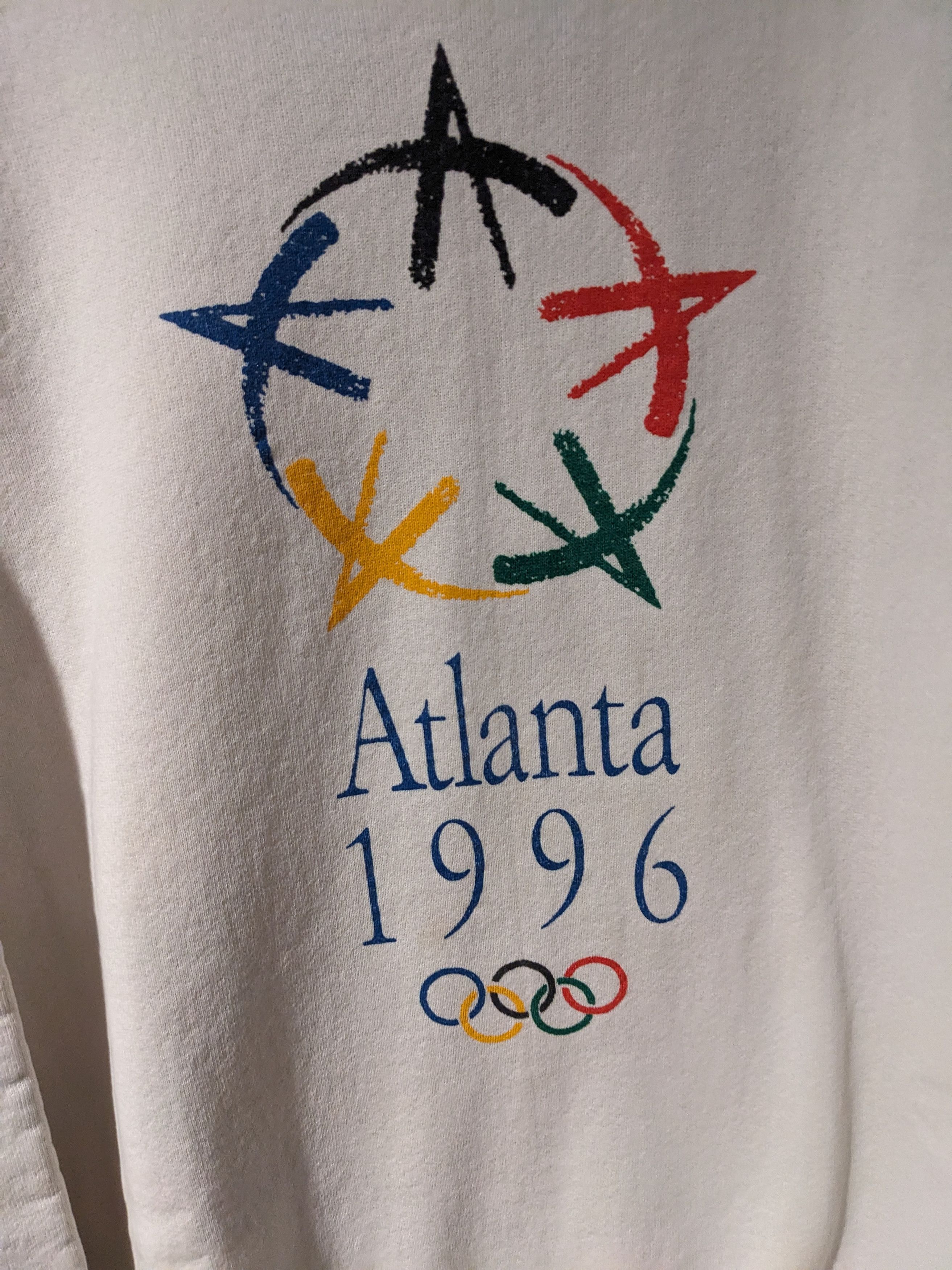 USA Olympics × Vintage Vintage 1996 Atlanta Olympics Logo White X-Large Sweatshirt Size US XL / EU 56 / 4 - 2 Thumbnail